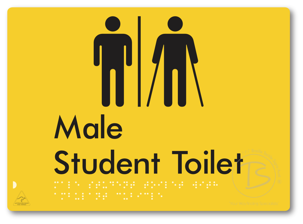 Male Student Toilet with Ambulant Cubicle & Airlock