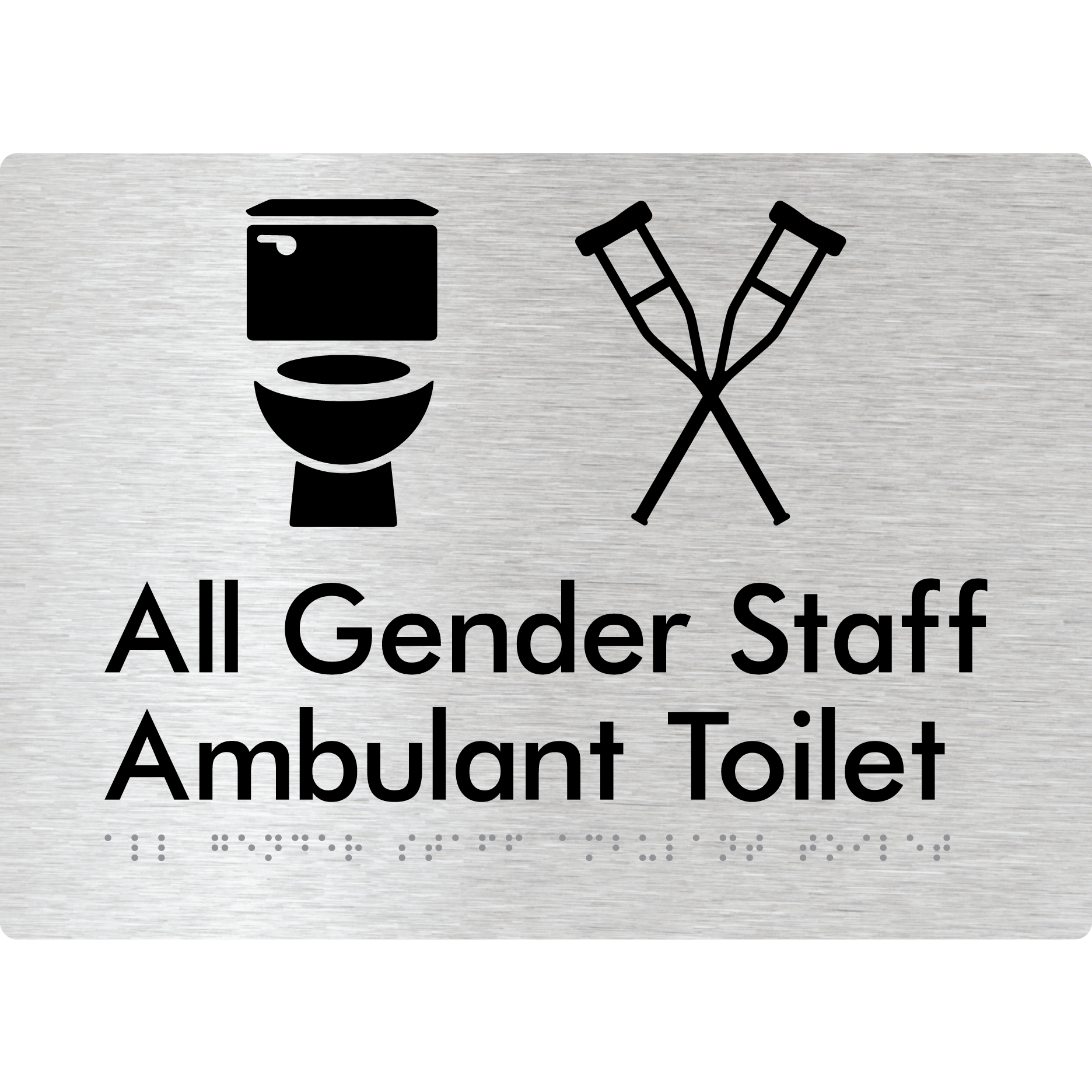 All Gender Staff Ambulant Toilet - Braille Tactile Signs Aust.