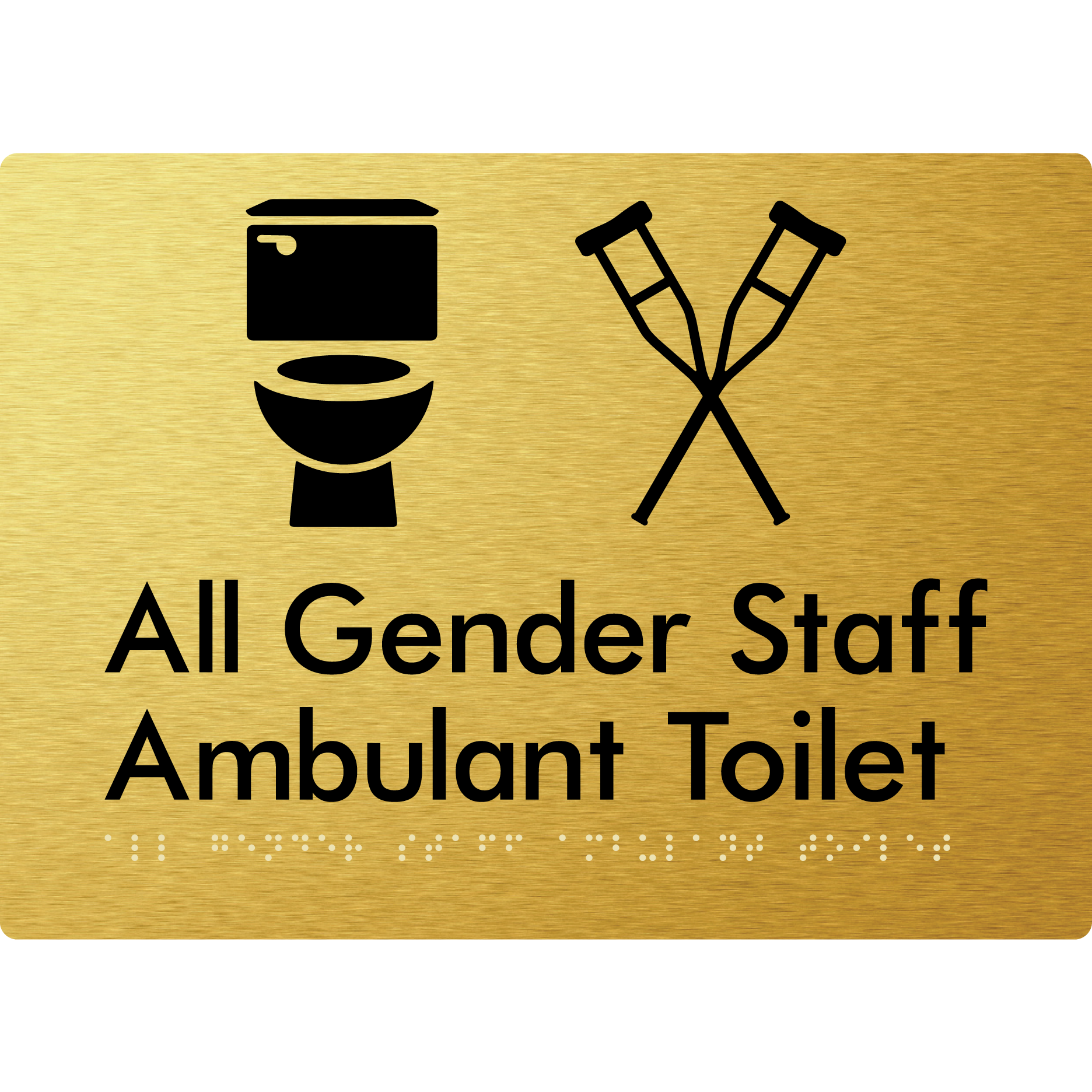 All Gender Staff Ambulant Toilet - Braille Tactile Signs Aust.