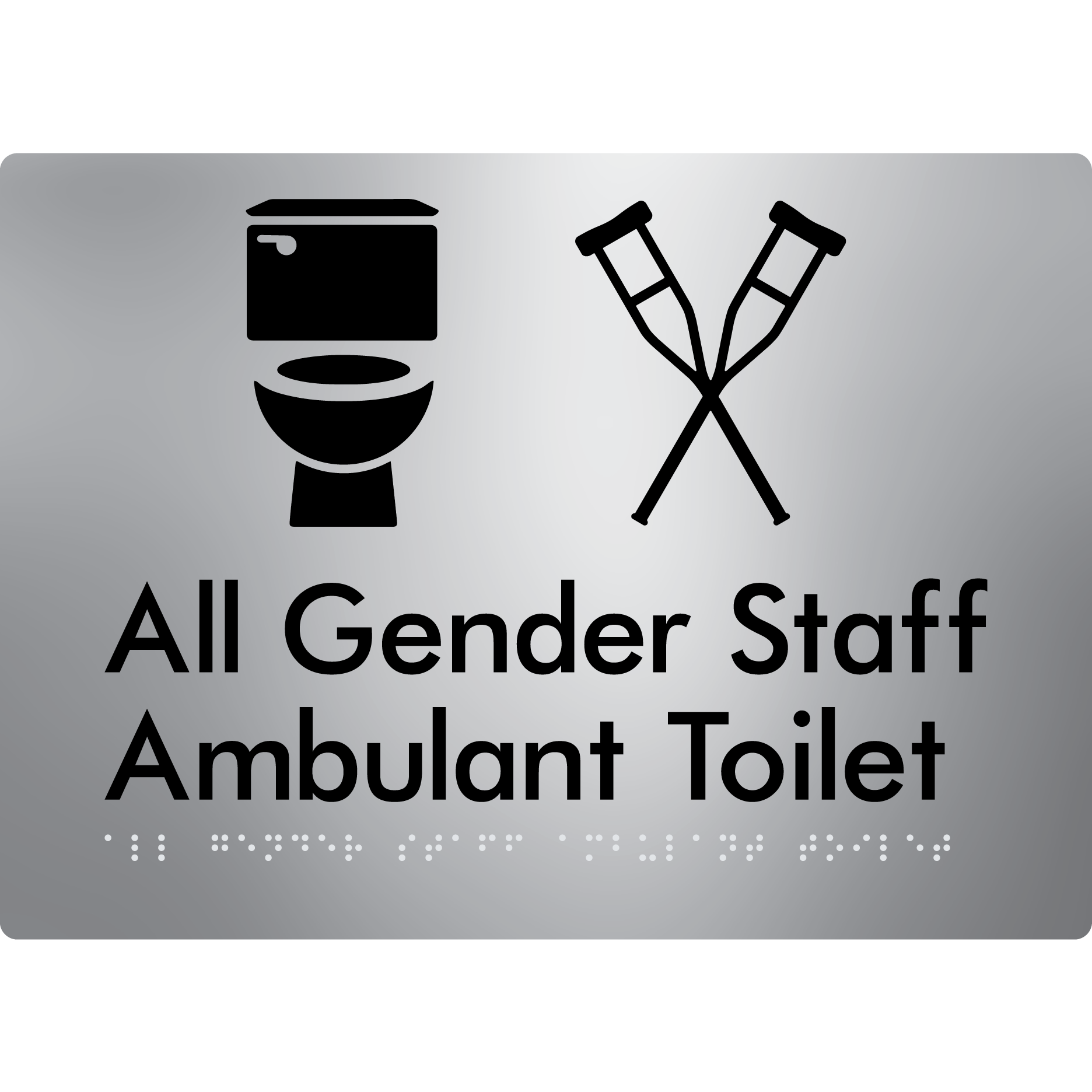 All Gender Staff Ambulant Toilet - Braille Tactile Signs Aust.