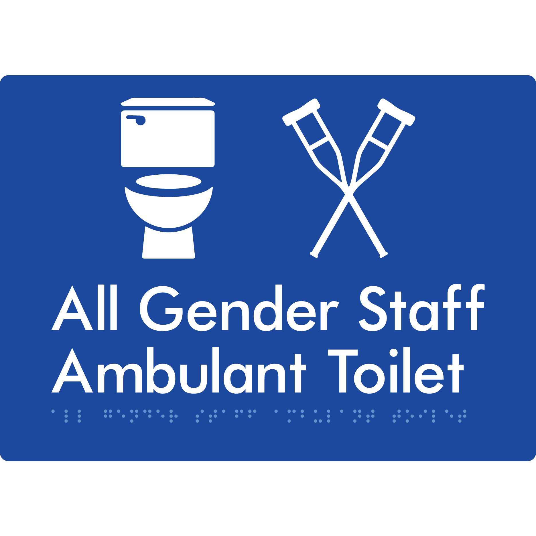 All Gender Staff Ambulant Toilet - Braille Tactile Signs Aust.