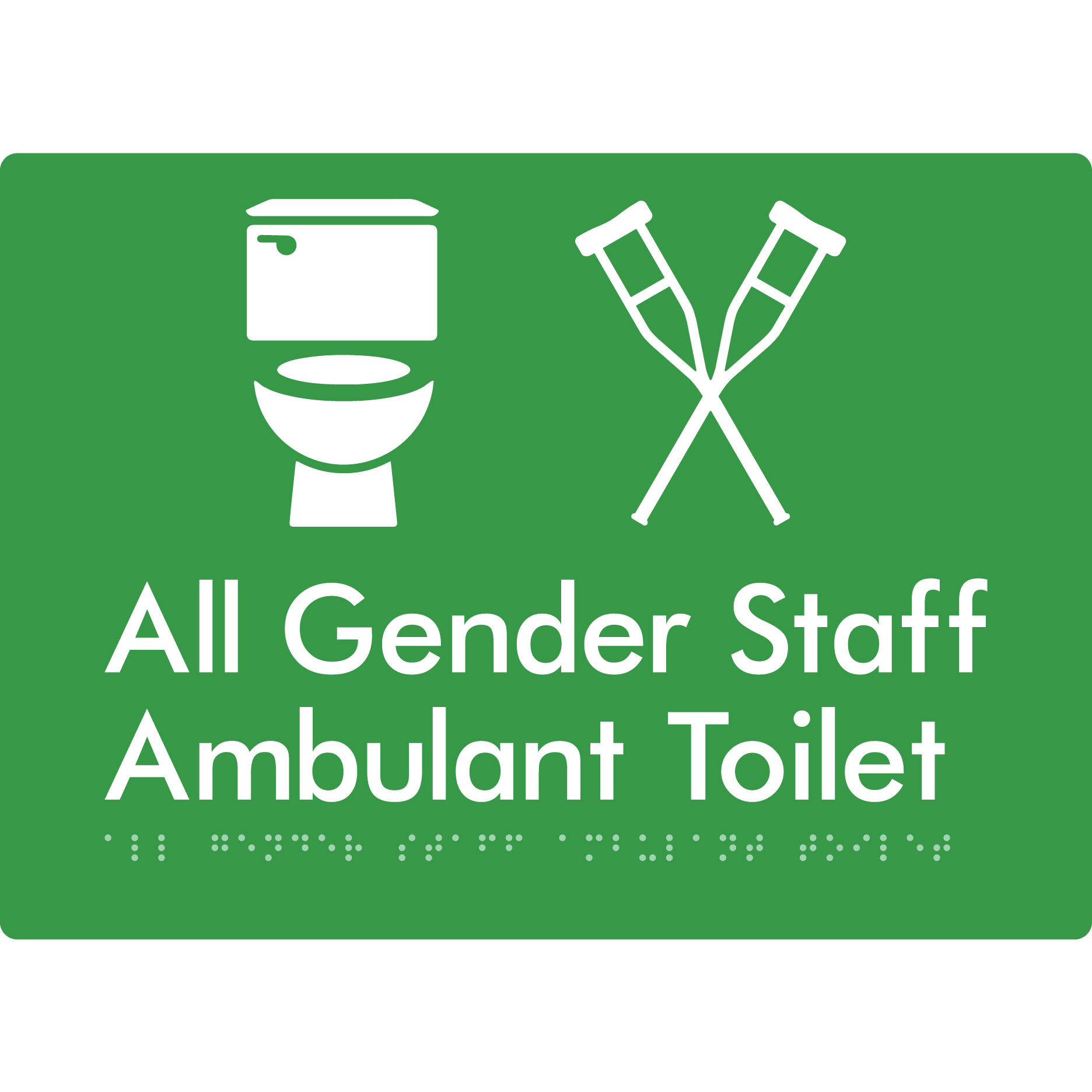 All Gender Staff Ambulant Toilet - Braille Tactile Signs Aust.