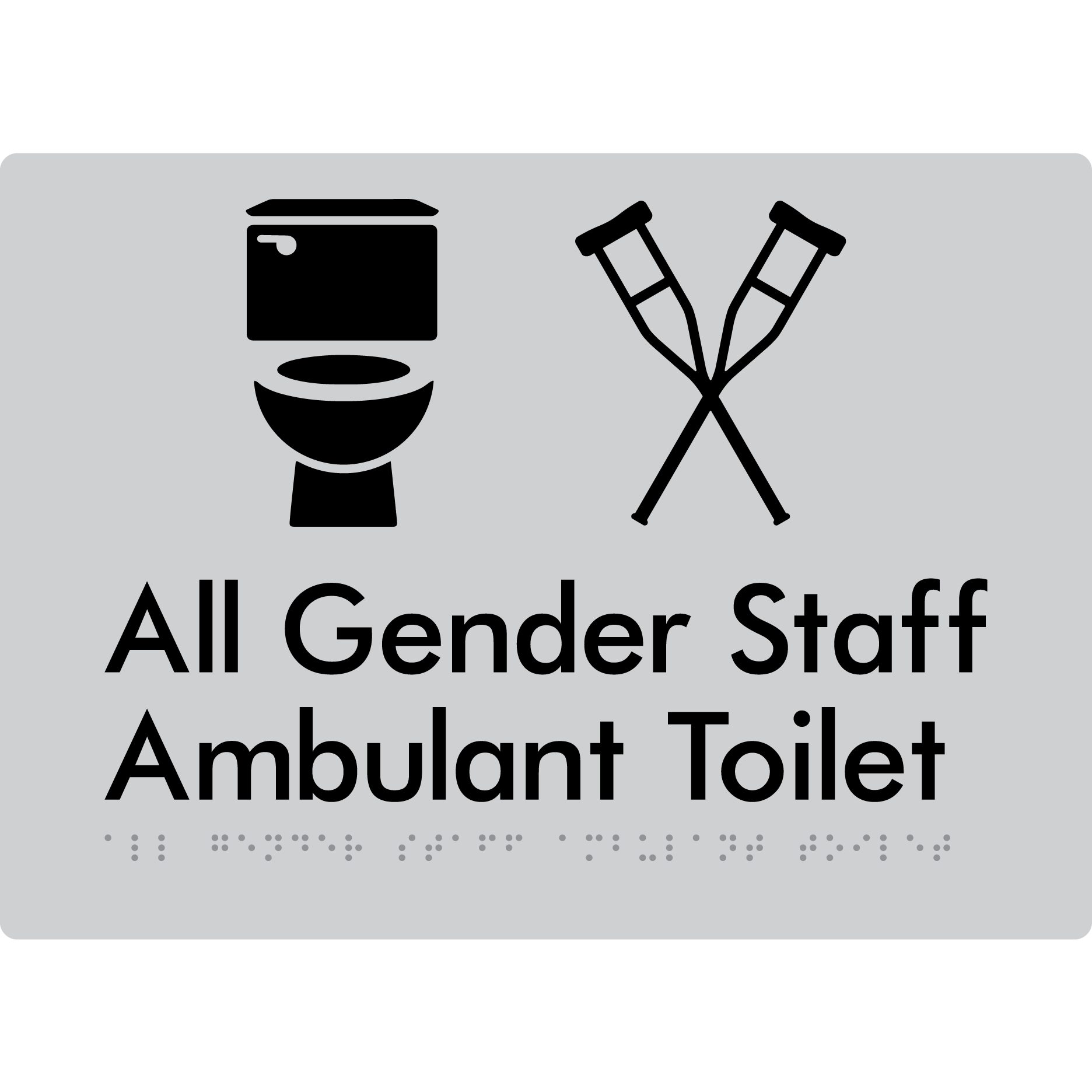 All Gender Staff Ambulant Toilet - Braille Tactile Signs Aust.