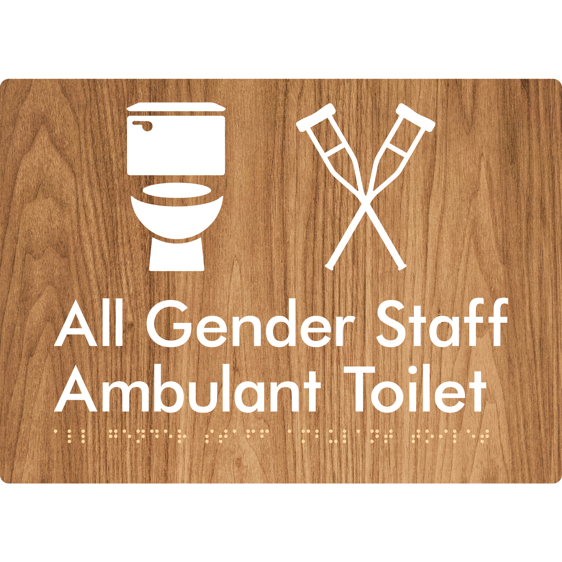 All Gender Staff Ambulant Toilet - Braille Tactile Signs Aust.