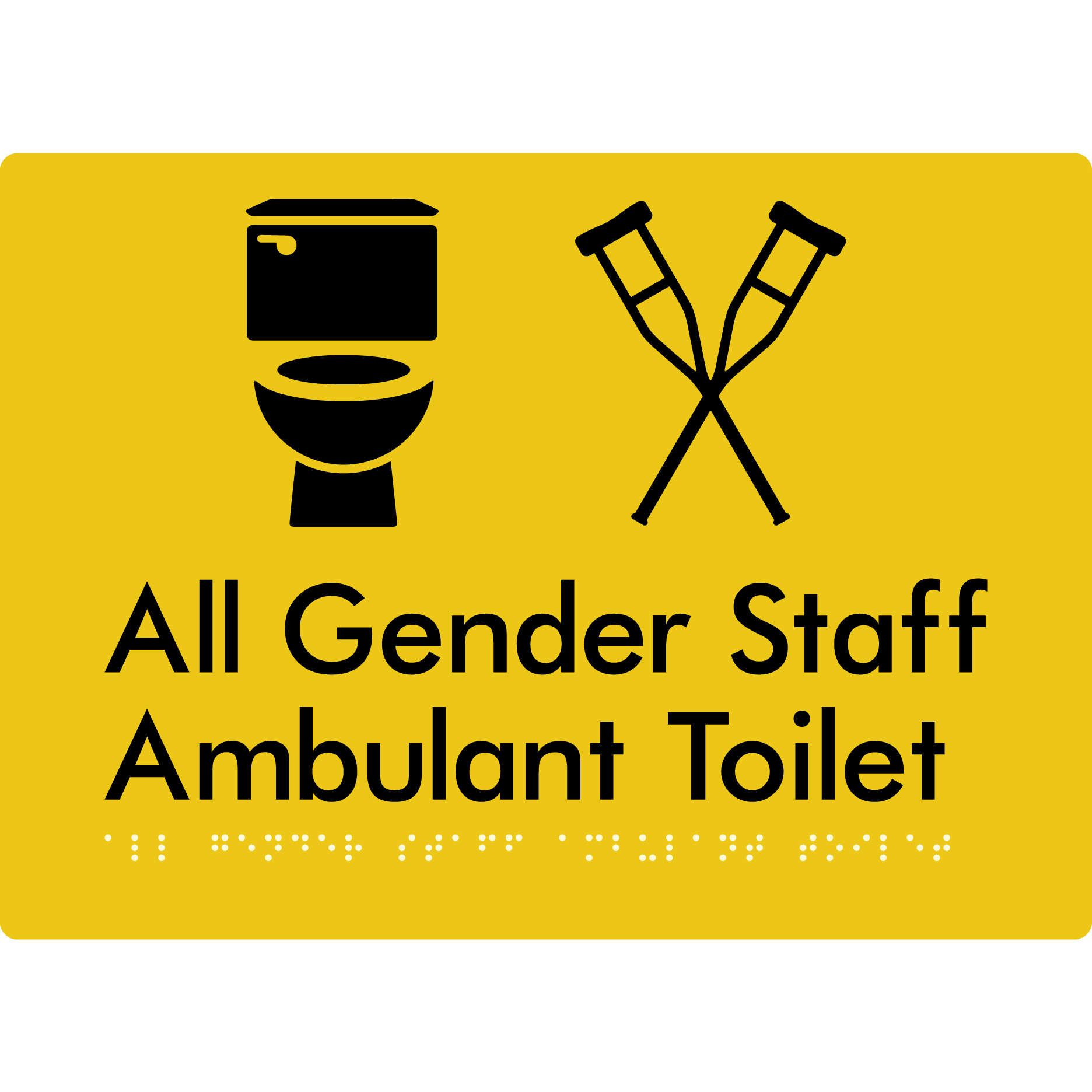 All Gender Staff Ambulant Toilet - Braille Tactile Signs Aust.