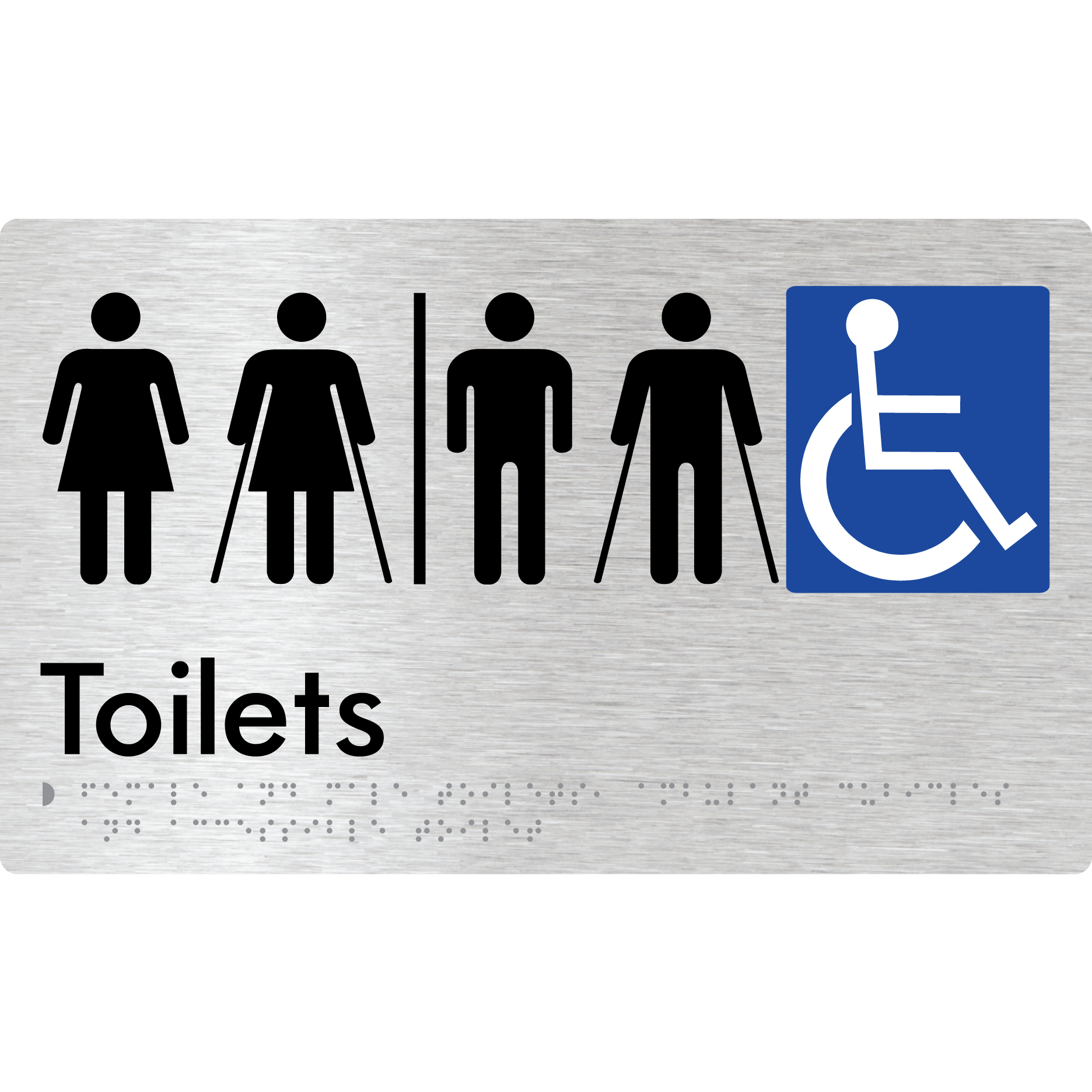 Female & Male Toilets with Ambulant Cubicles and Accessible Toilet with Airlock - Braille Tactile Signs Aust.