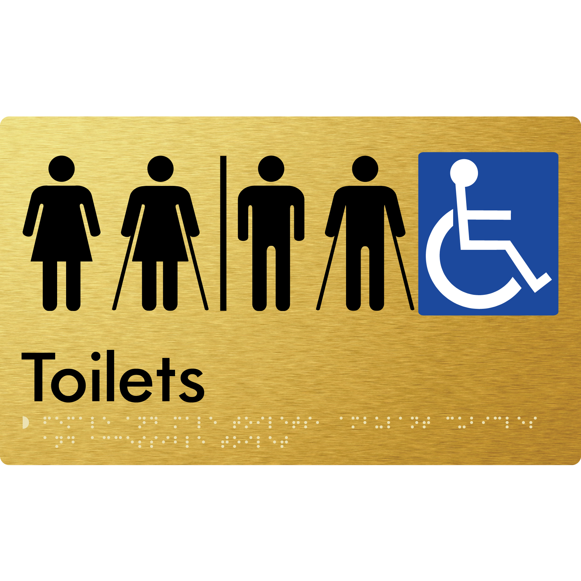 Female & Male Toilets with Ambulant Cubicles and Accessible Toilet with Airlock - Braille Tactile Signs Aust.