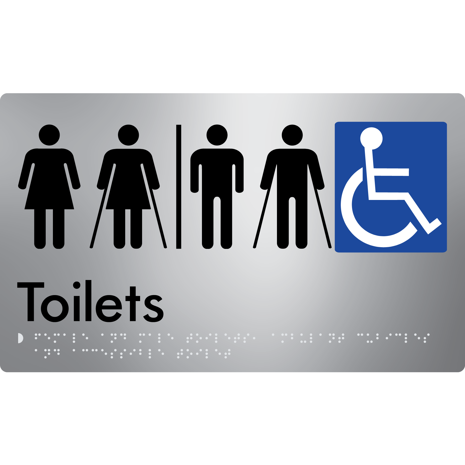 Female & Male Toilets with Ambulant Cubicles and Accessible Toilet with Airlock - Braille Tactile Signs Aust.