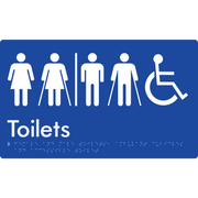 Female & Male Toilets with Ambulant Cubicles and Accessible Toilet with Airlock - Braille Tactile Signs Aust.