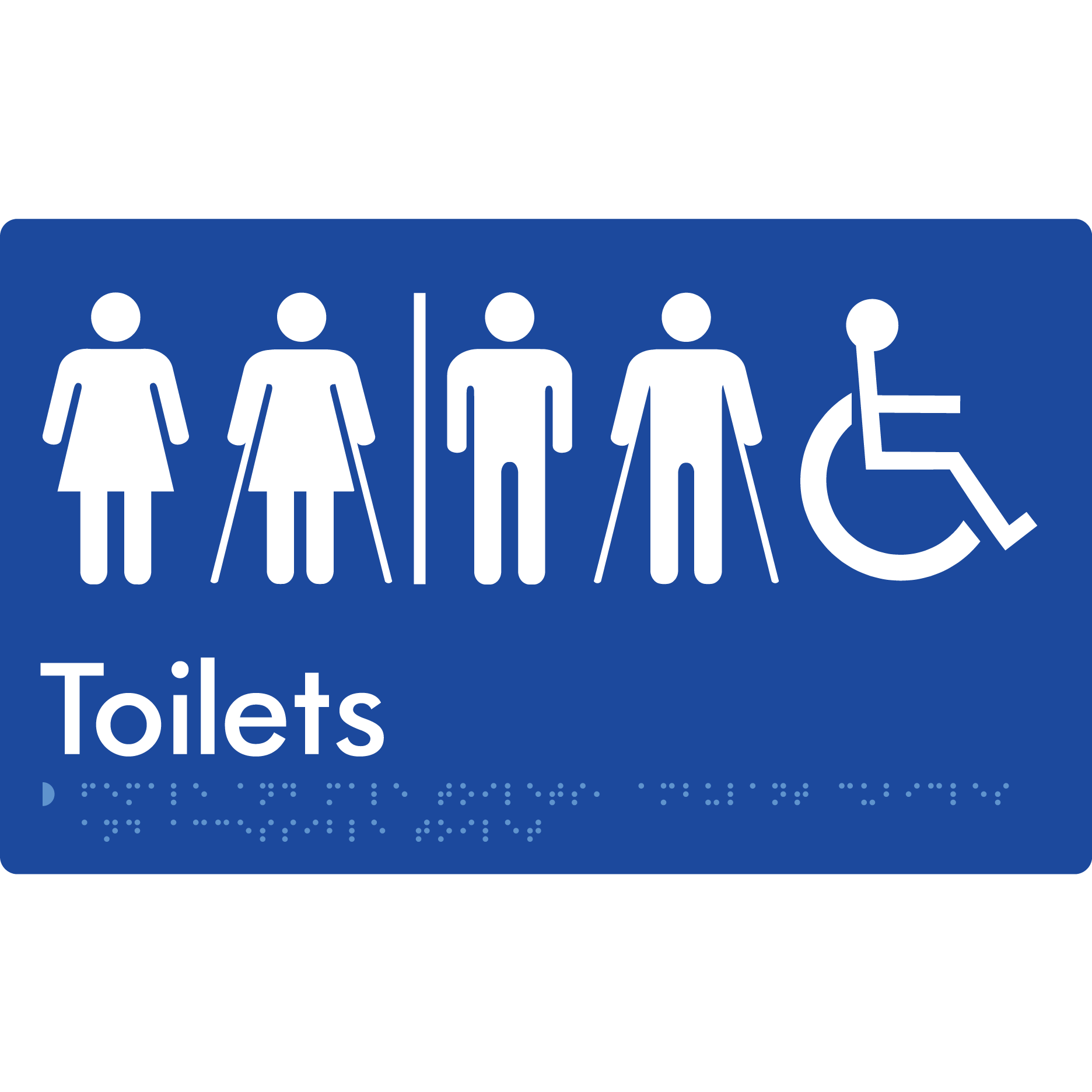 Female & Male Toilets with Ambulant Cubicles and Accessible Toilet with Airlock - Braille Tactile Signs Aust.