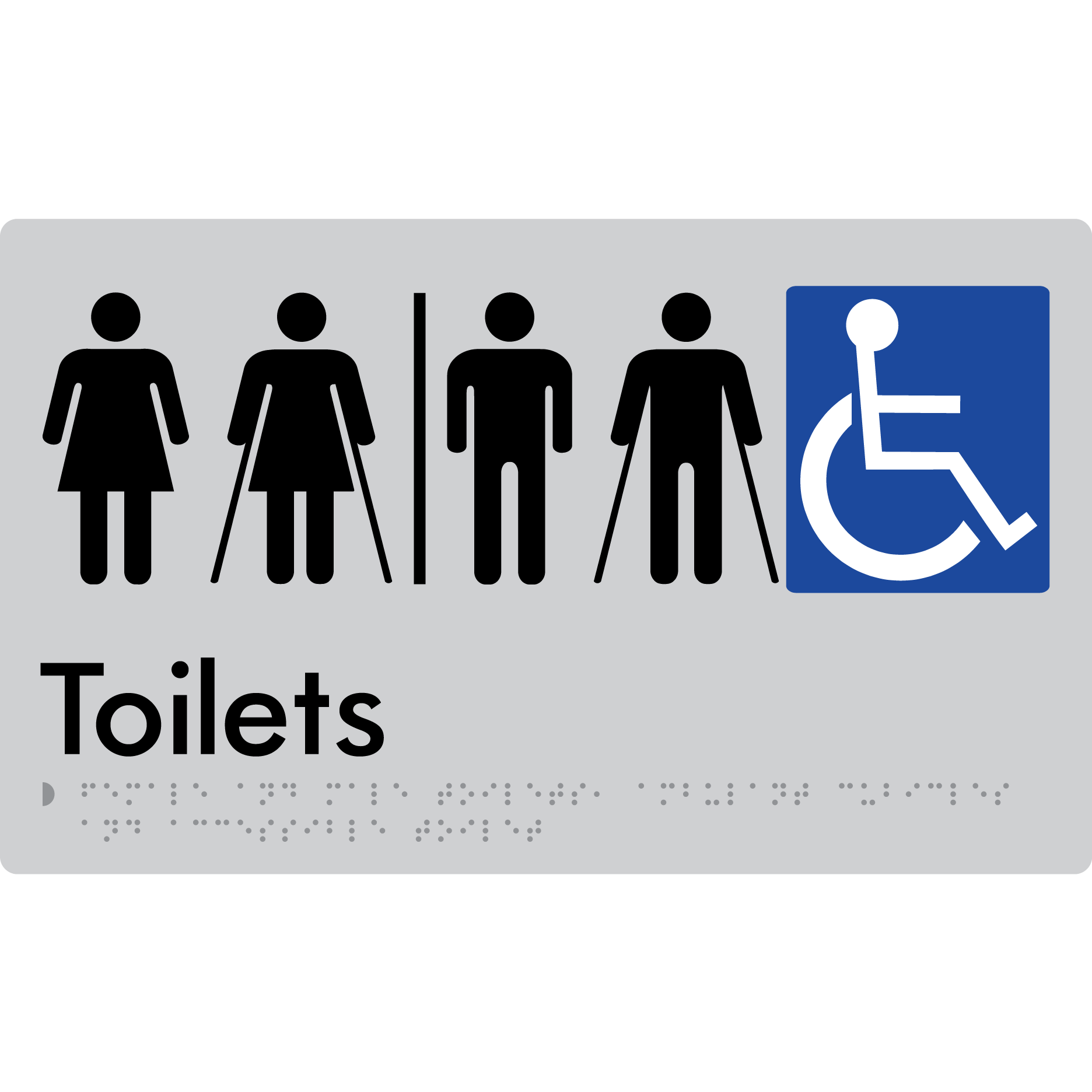 Female & Male Toilets with Ambulant Cubicles and Accessible Toilet with Airlock - Braille Tactile Signs Aust.