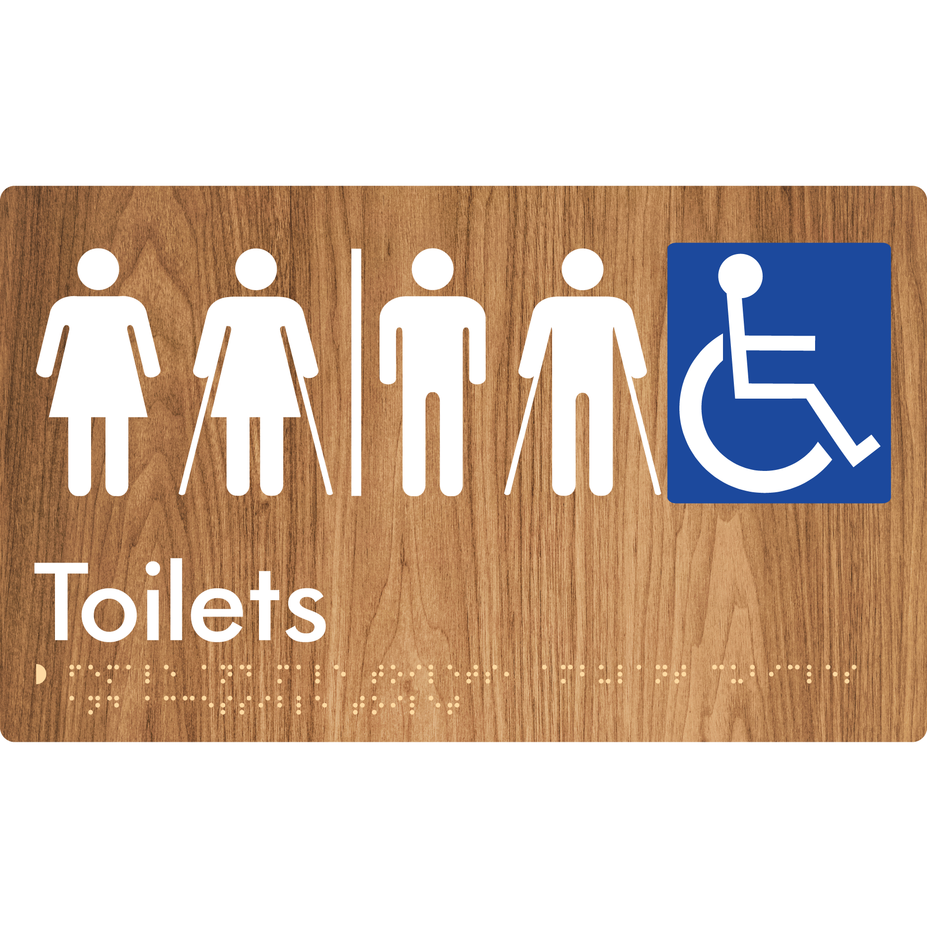 Female & Male Toilets with Ambulant Cubicles and Accessible Toilet with Airlock - Braille Tactile Signs Aust.