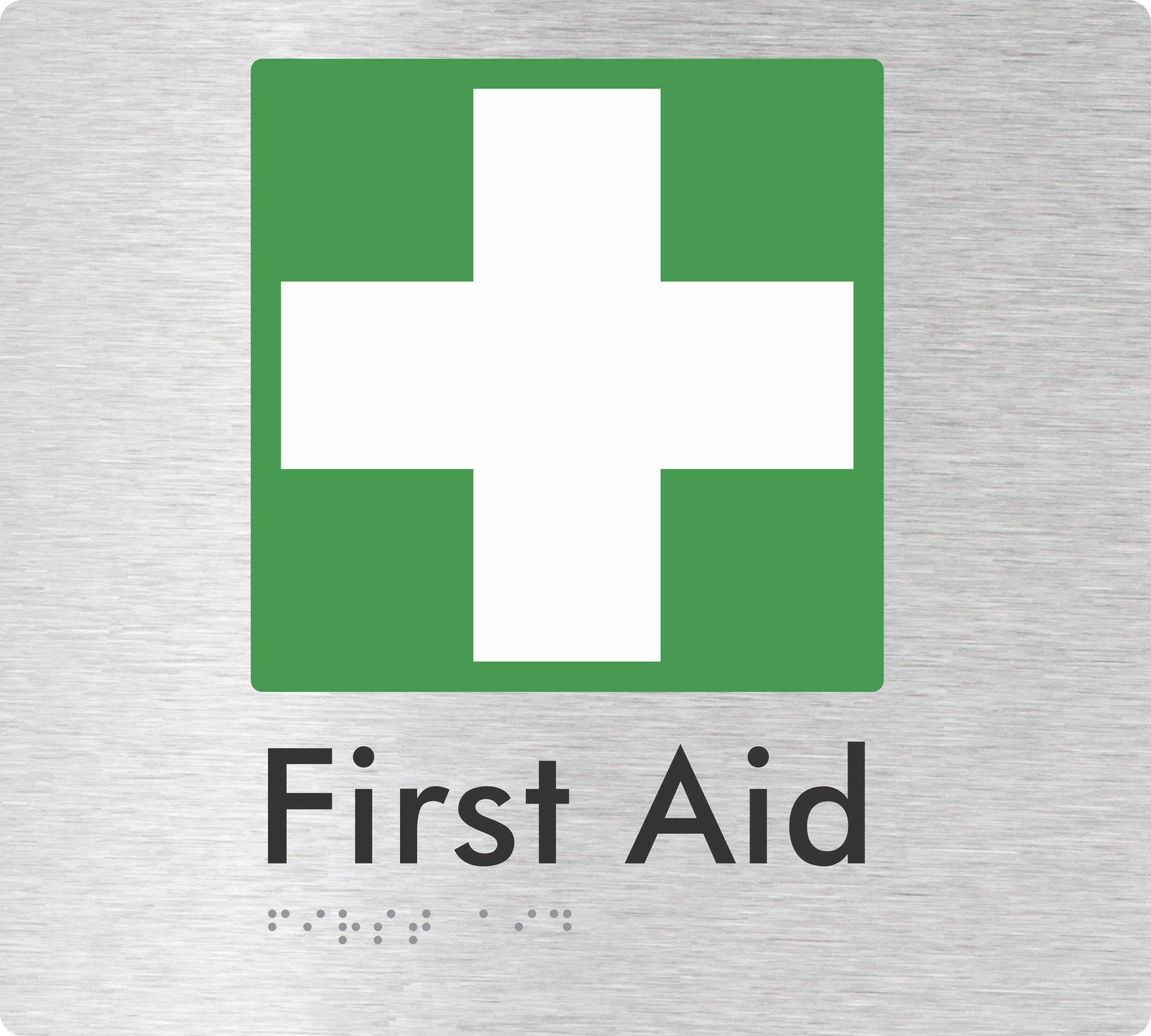 First Aid (For cabinets) - Braille Tactile Signs Aust.