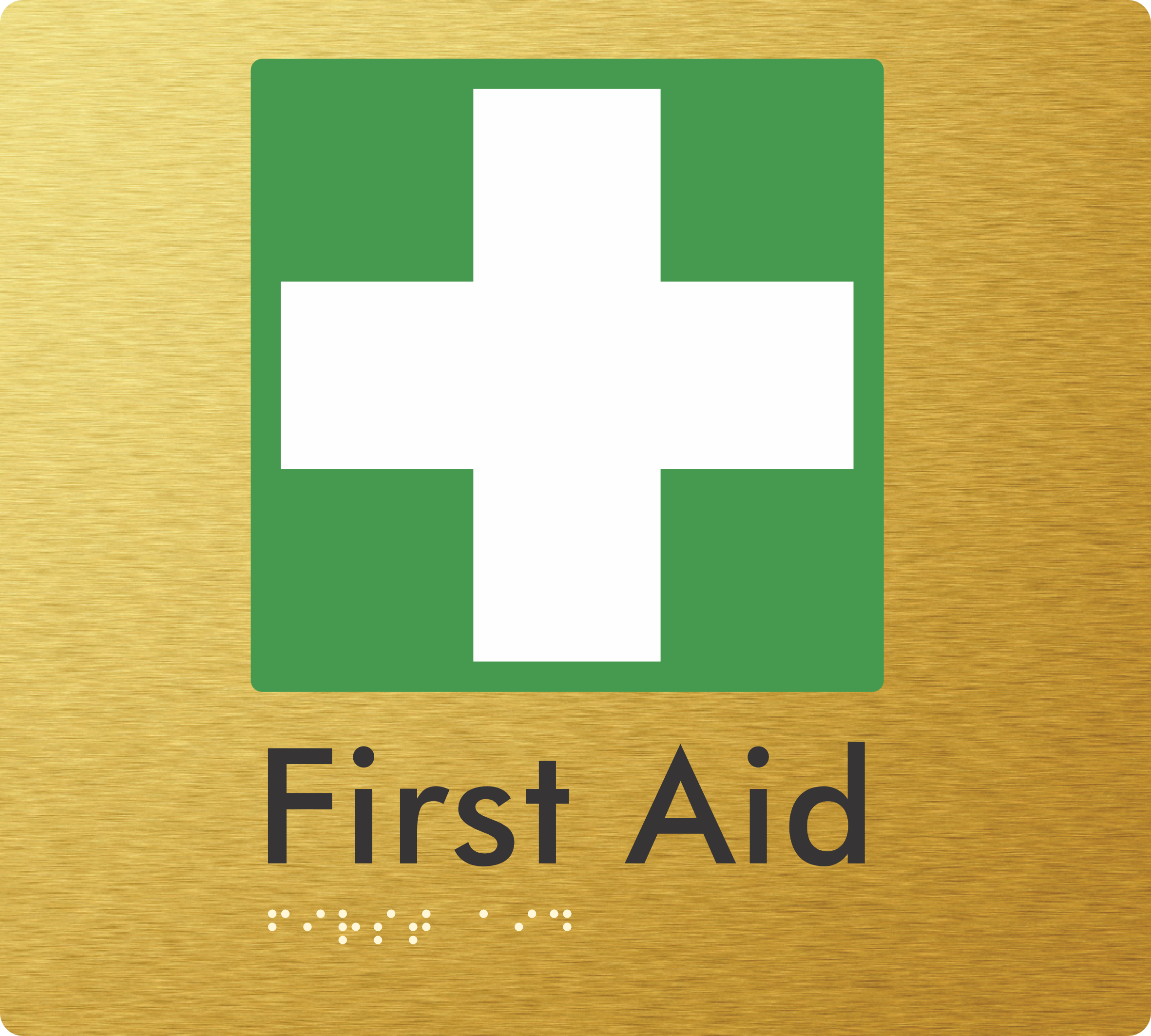 First Aid (For cabinets) - Braille Tactile Signs Aust.