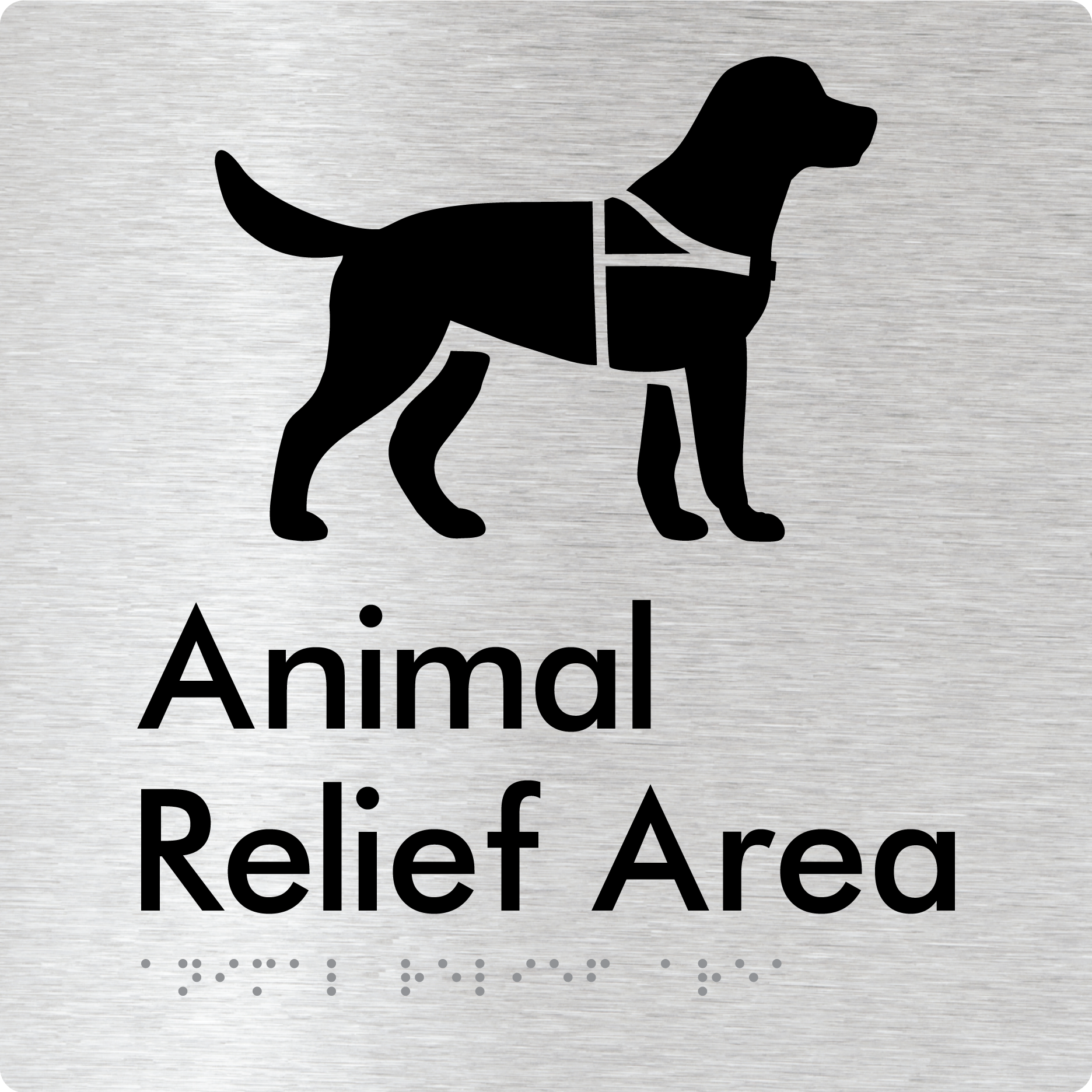 Animal Relief Area - Braille Tactile Signs Aust.