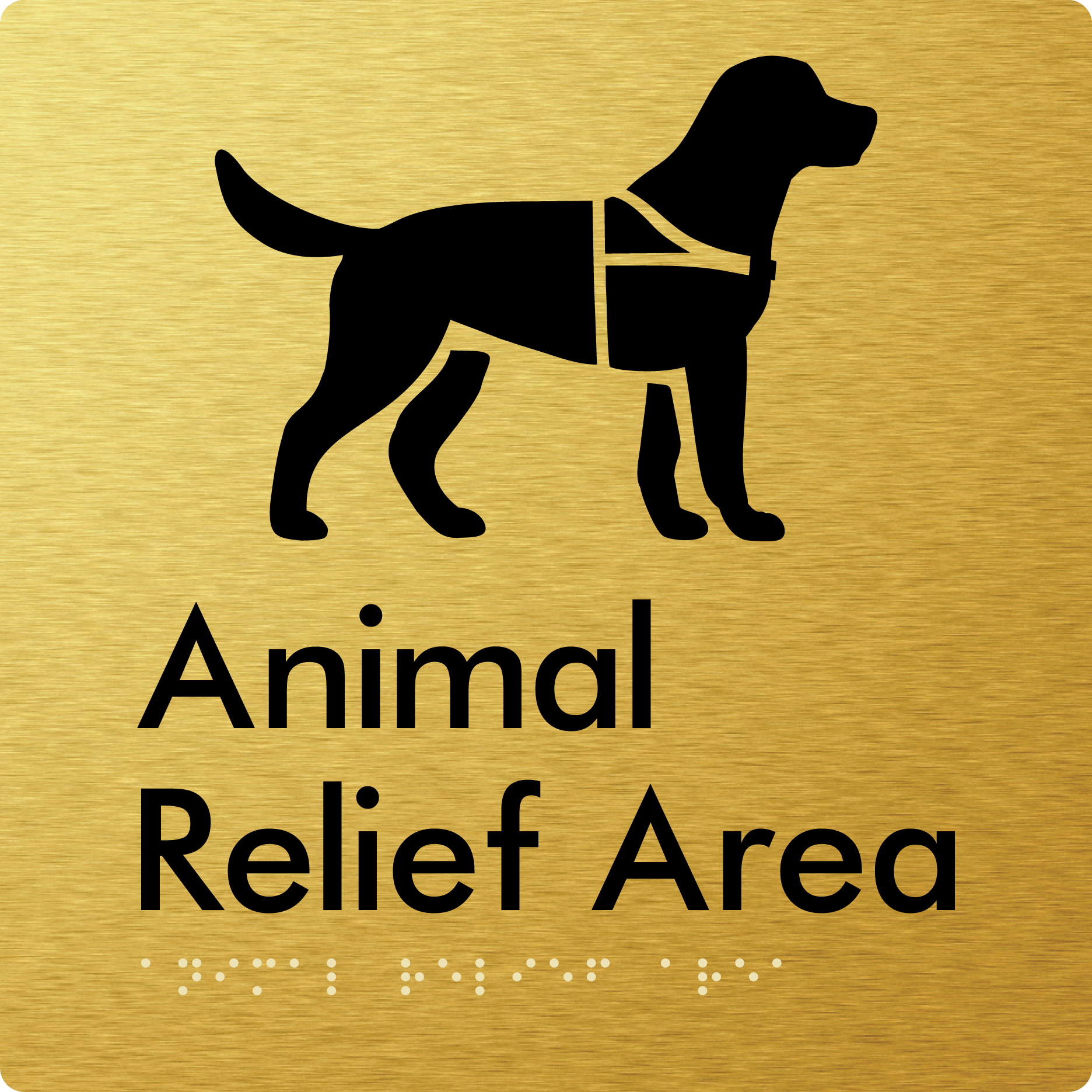 Animal Relief Area - Braille Tactile Signs Aust.