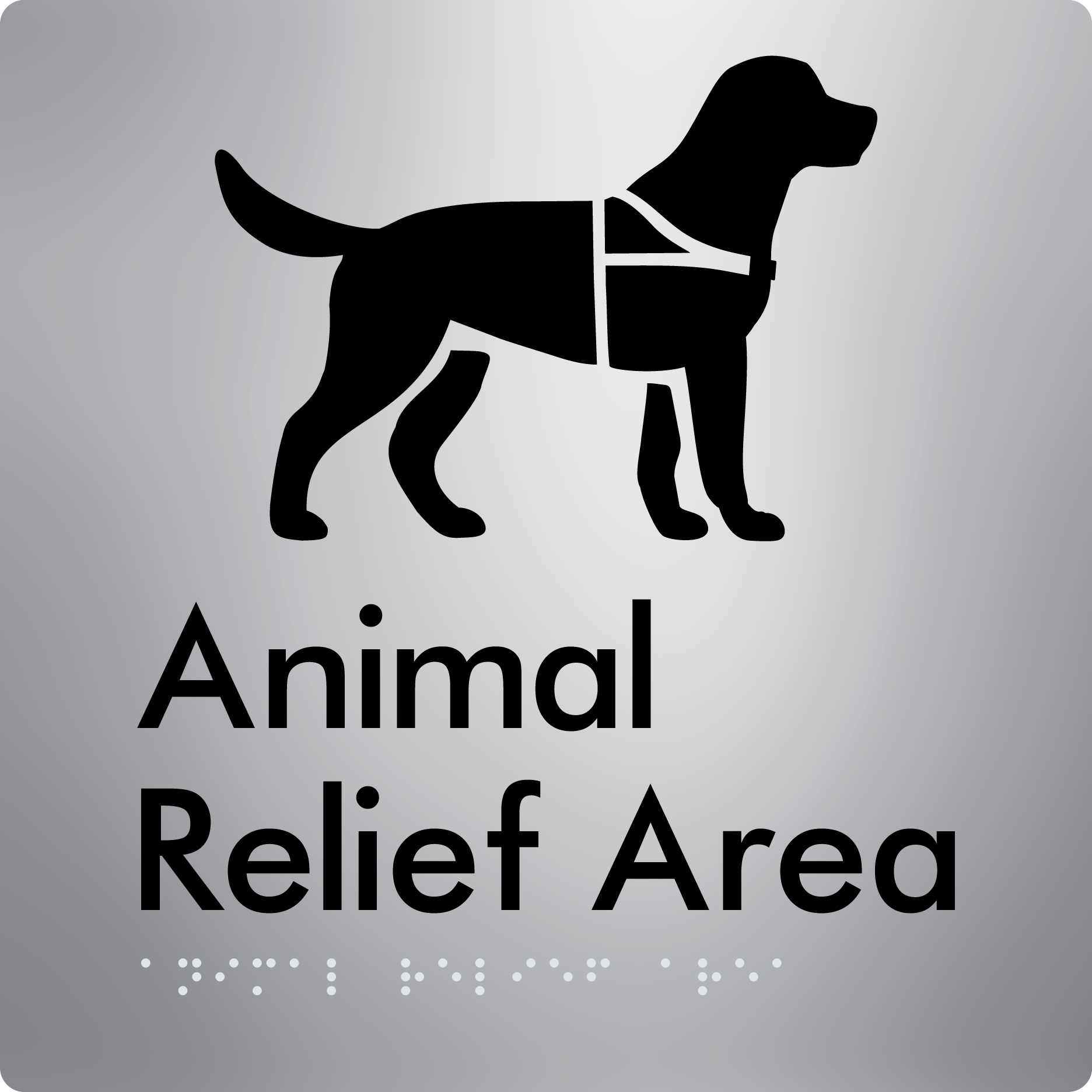Animal Relief Area - Braille Tactile Signs Aust.