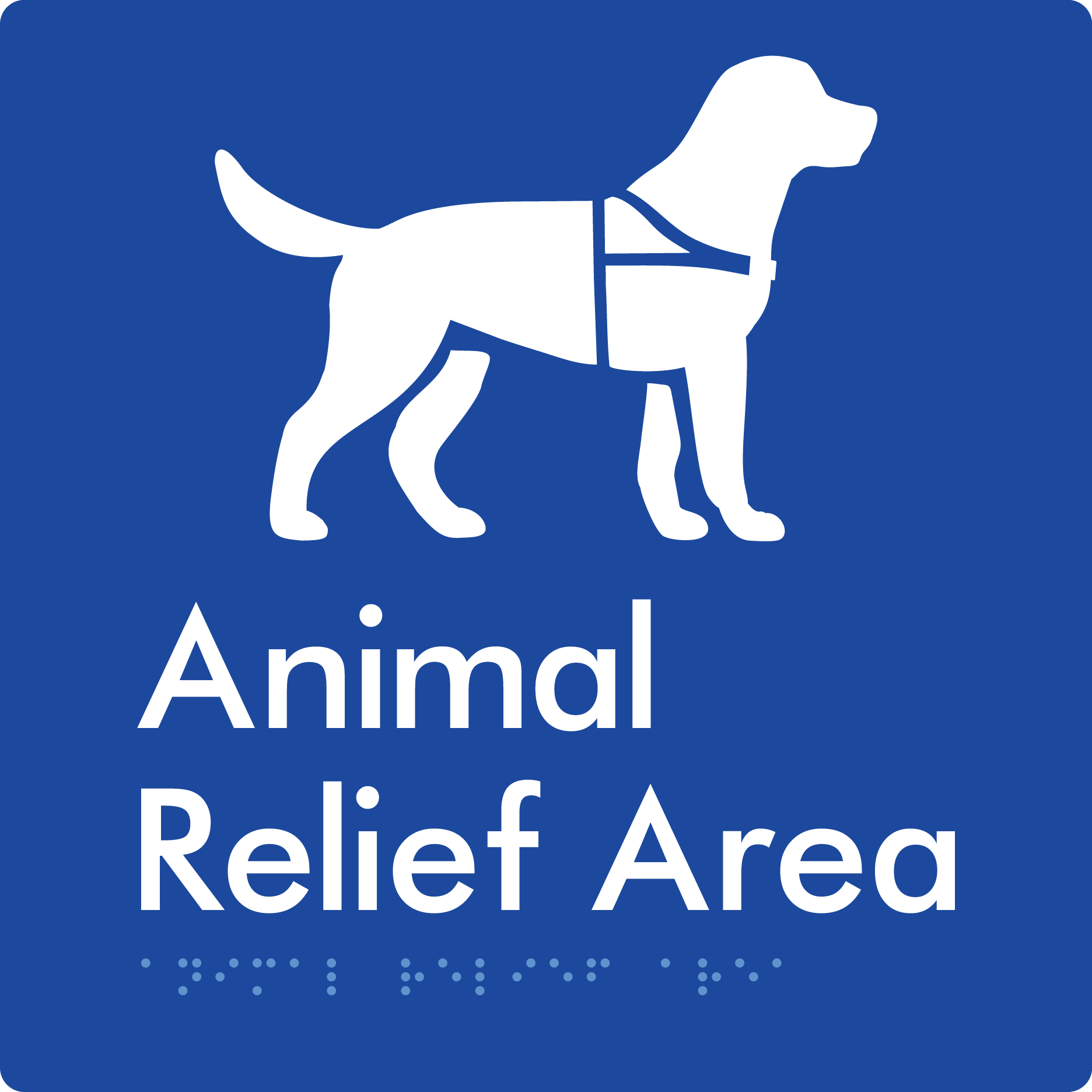Animal Relief Area - Braille Tactile Signs Aust.