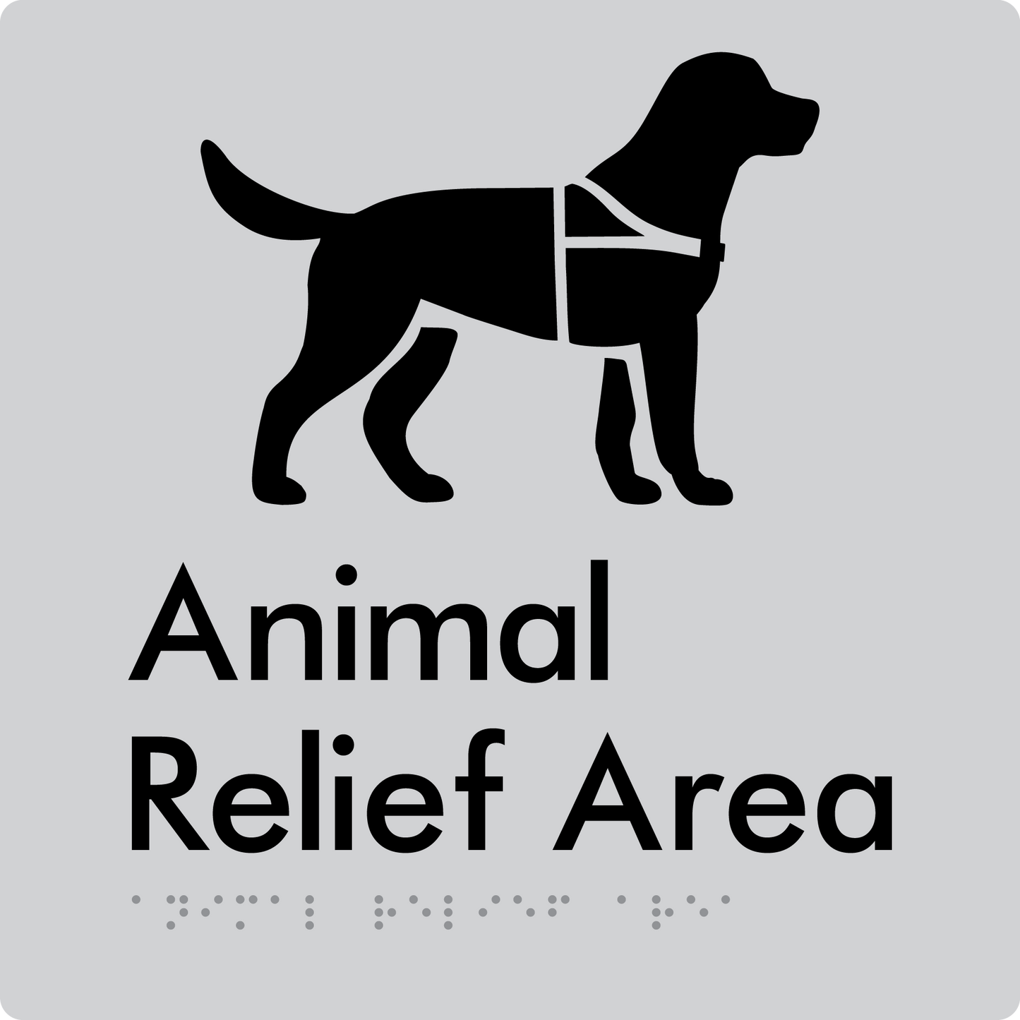 Animal Relief Area - Braille Tactile Signs Aust.