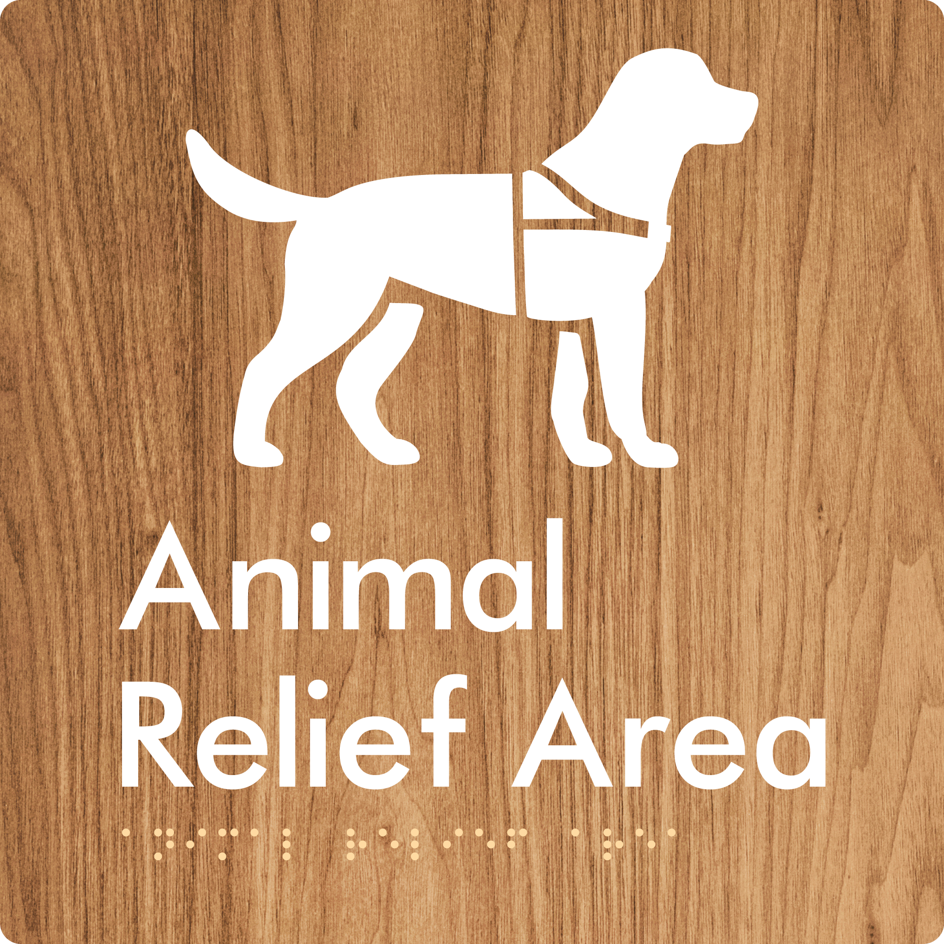 Animal Relief Area - Braille Tactile Signs Aust.