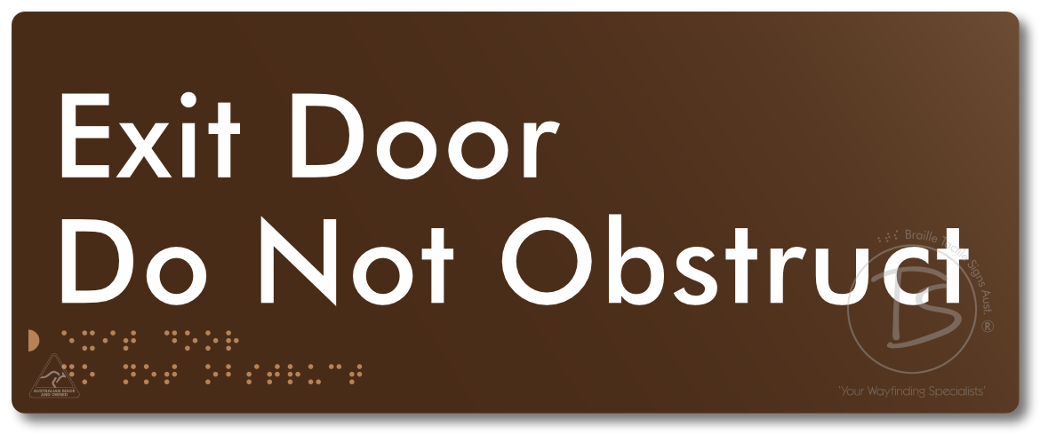 Exit Door, Do Not Obstruct
