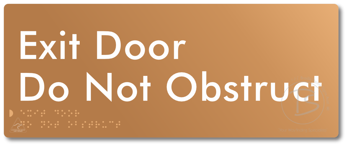 Exit Door, Do Not Obstruct
