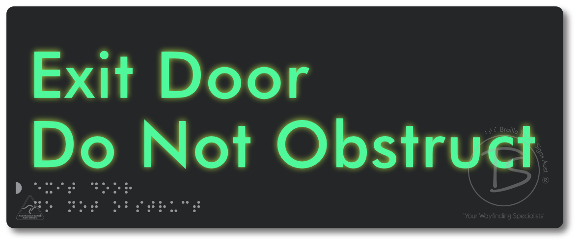 Exit Door, Do Not Obstruct