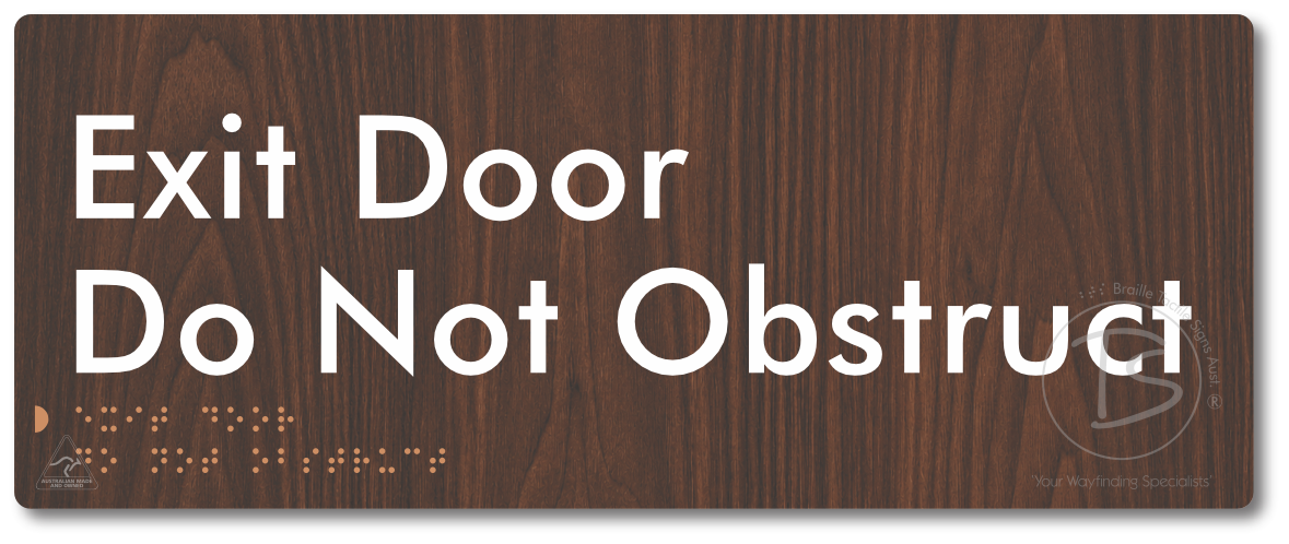 Exit Door, Do Not Obstruct