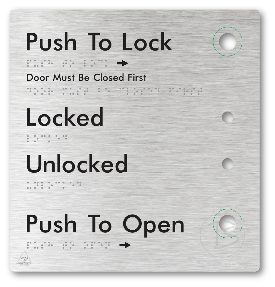 Push to Lock Plate