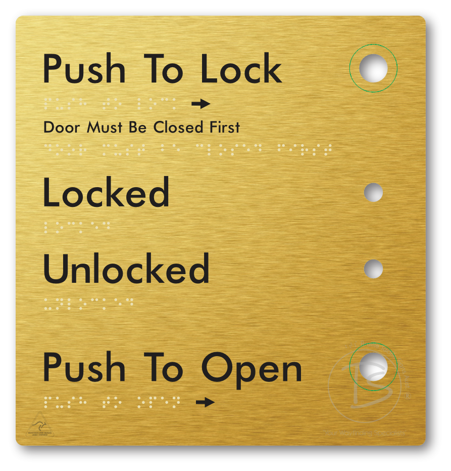 Push to Lock Plate