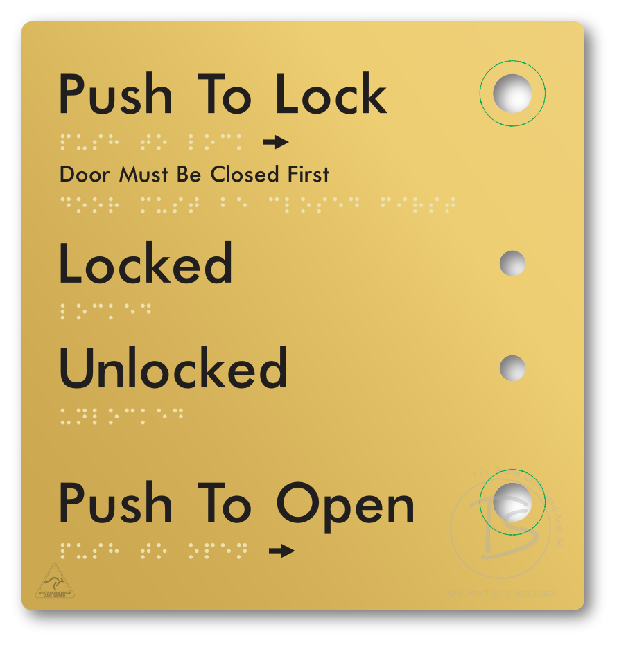 Push to Lock Plate
