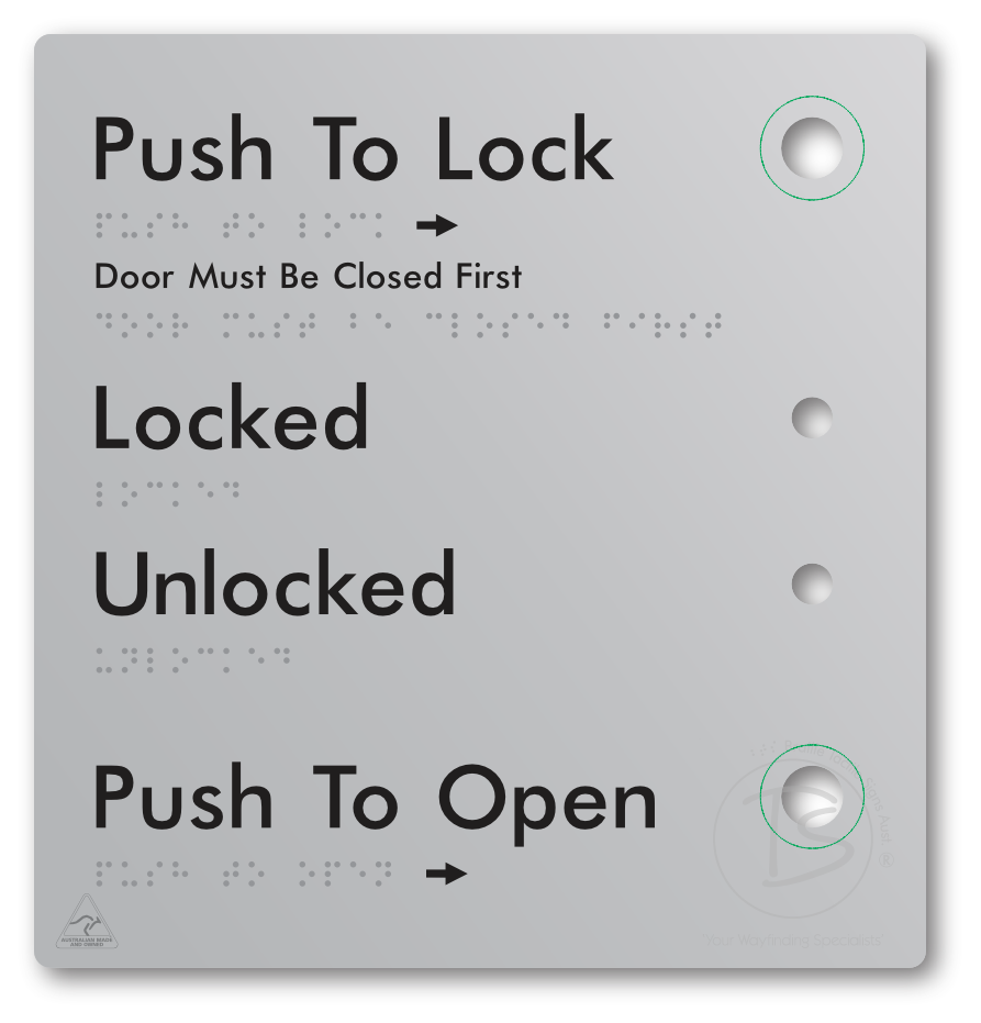 Push to Lock Plate