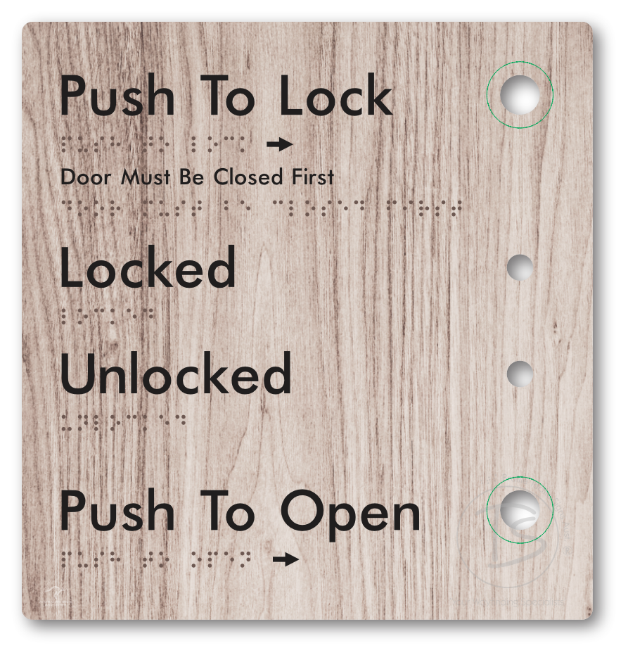 Push to Lock Plate