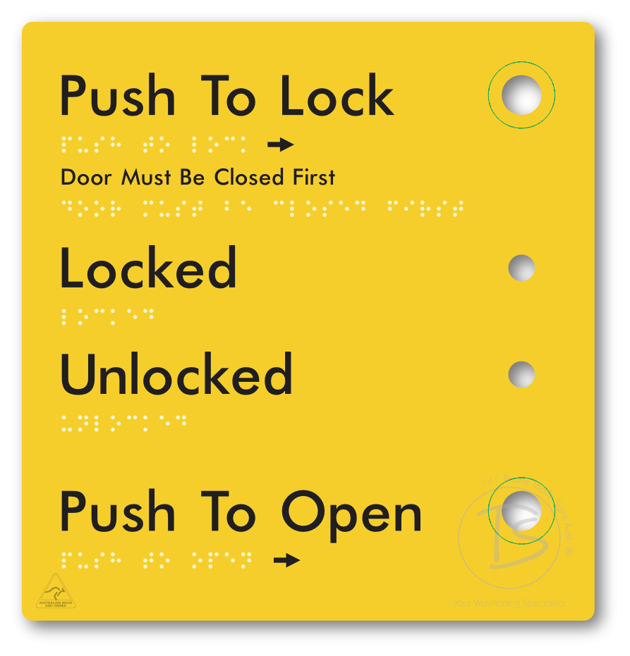 Push to Lock Plate