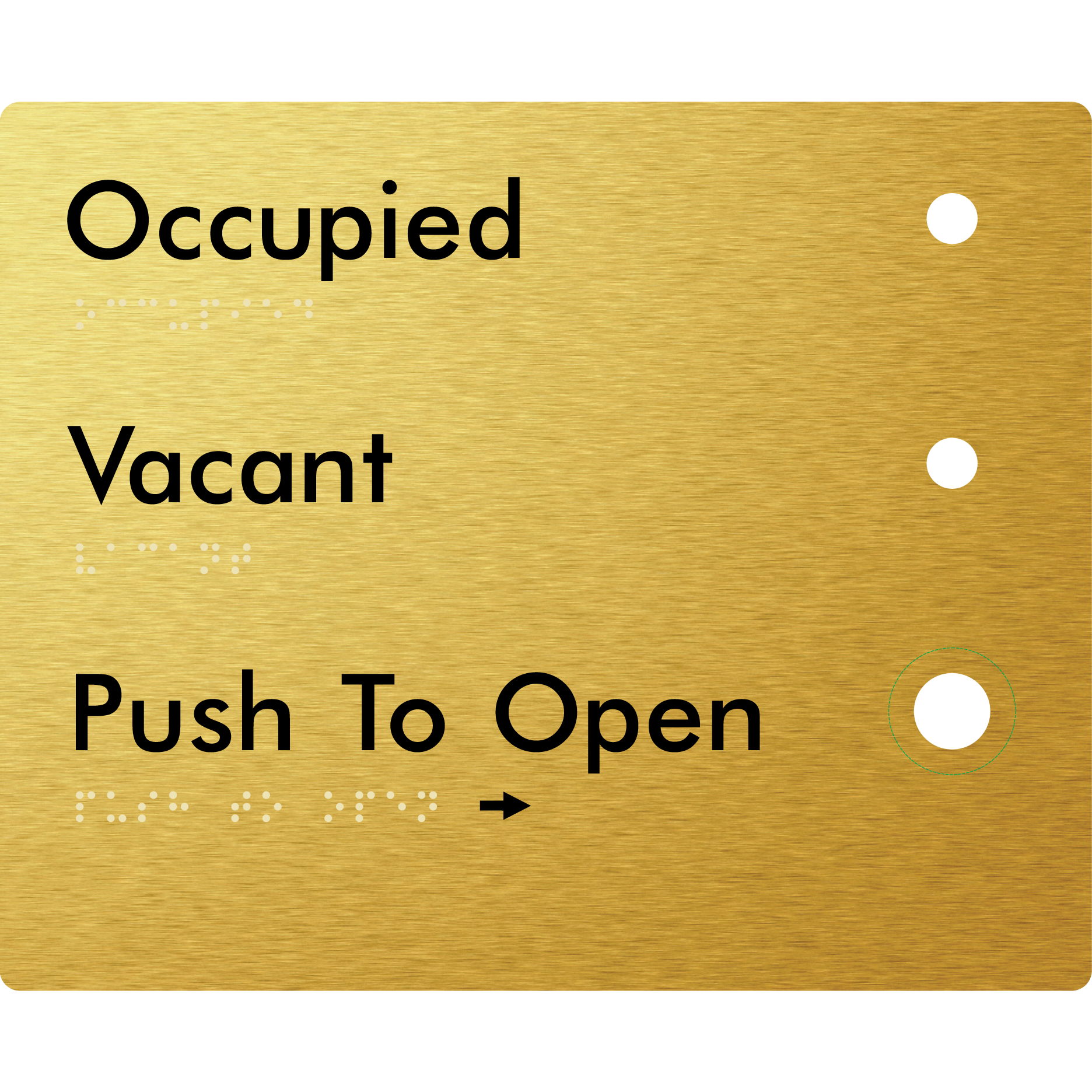 Push to Open Plate - Braille Tactile Signs Aust.