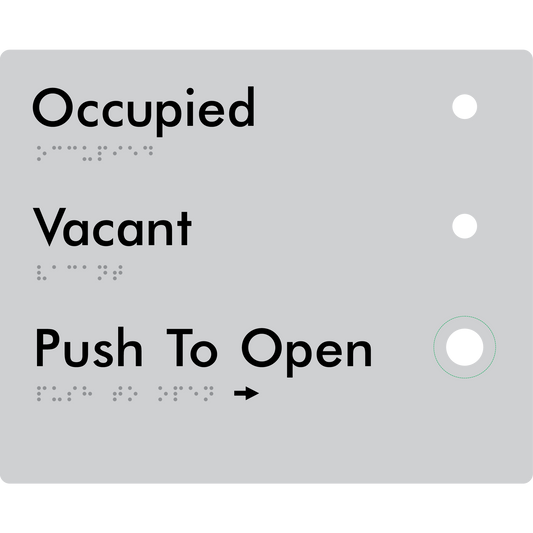 Push to Open Plate - Braille Tactile Signs Aust.