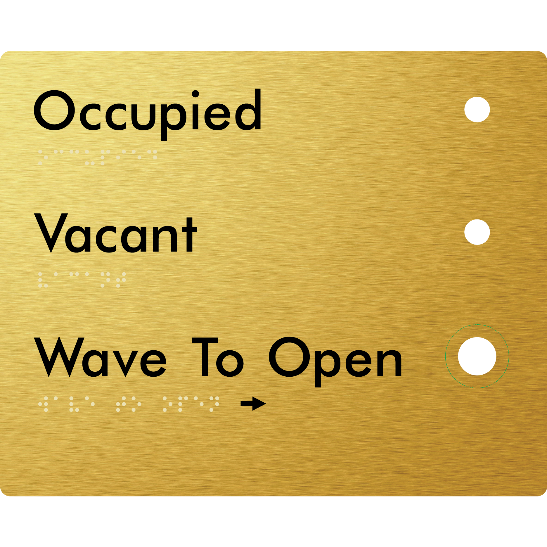 Wave to Open Plate - Braille Tactile Signs Aust.