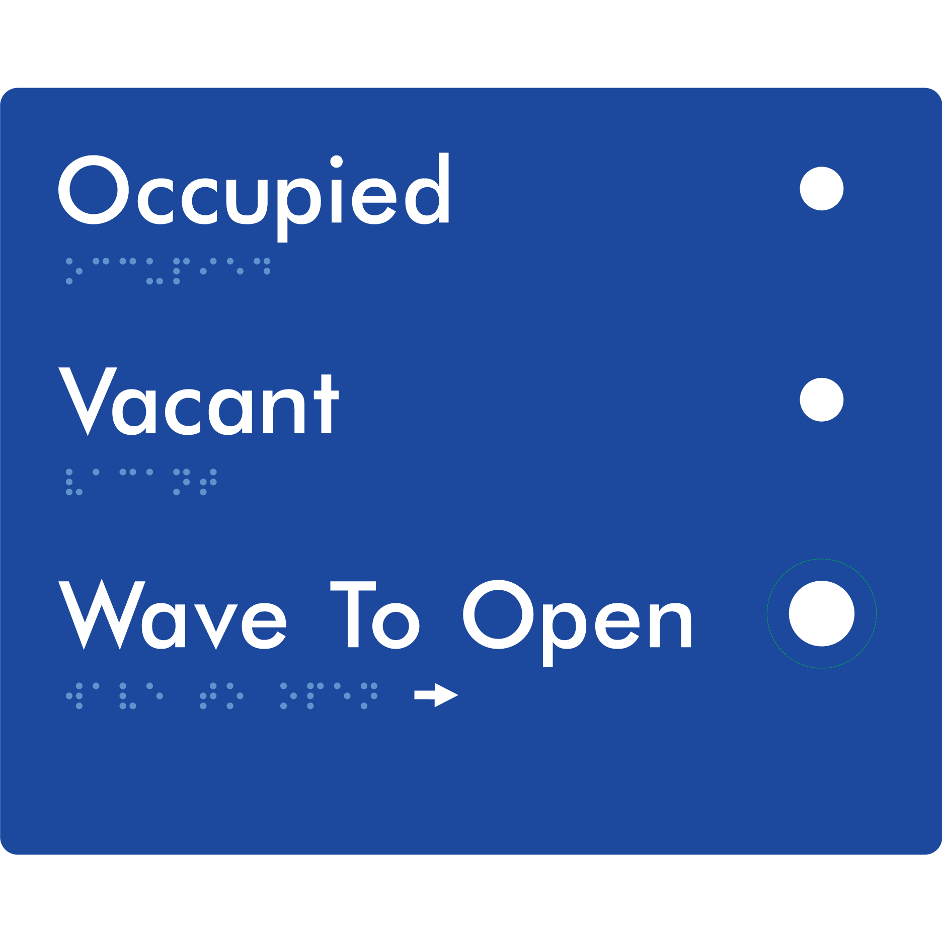 Wave to Open Plate - Braille Tactile Signs Aust.