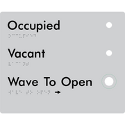 Wave to Open Plate - Braille Tactile Signs Aust.