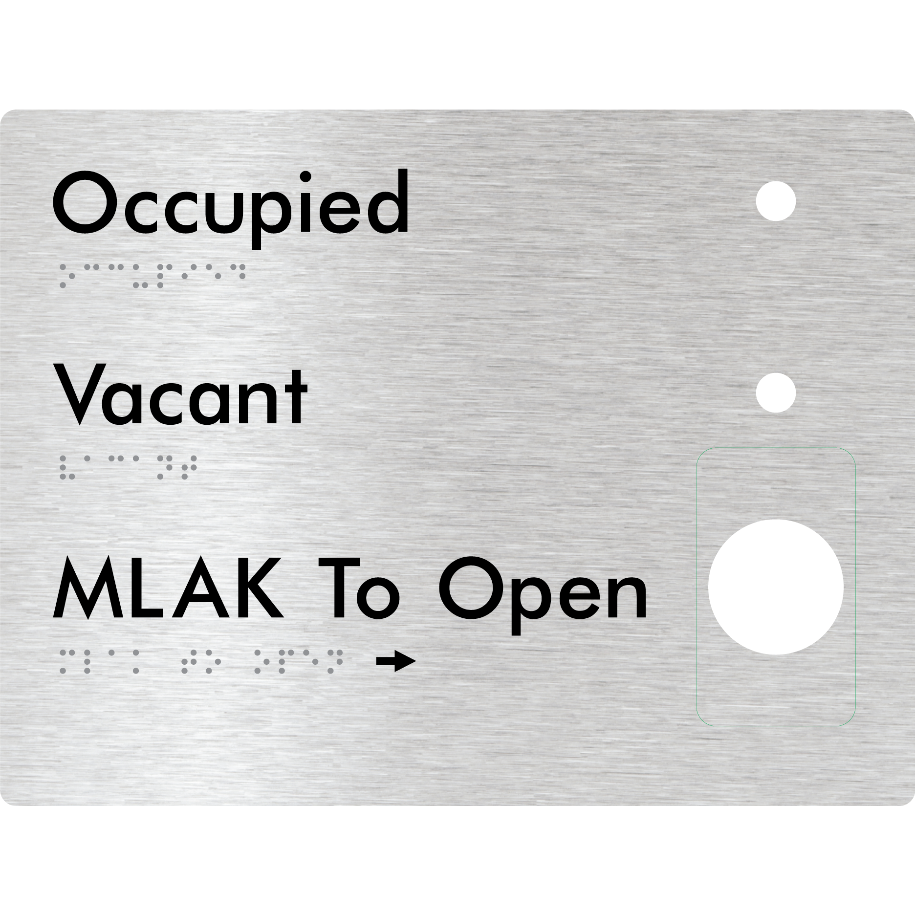 MLAK to Open Plate - Braille Tactile Signs Aust.