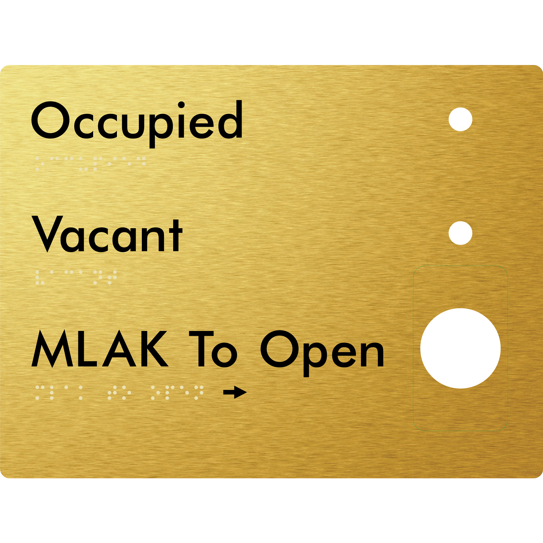 MLAK to Open Plate - Braille Tactile Signs Aust.