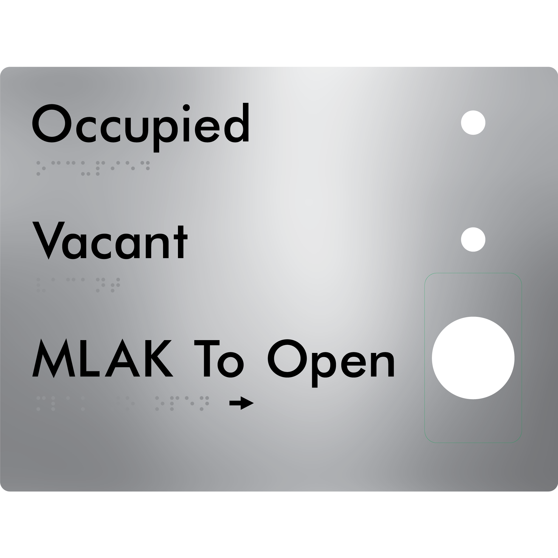 MLAK to Open Plate - Braille Tactile Signs Aust.