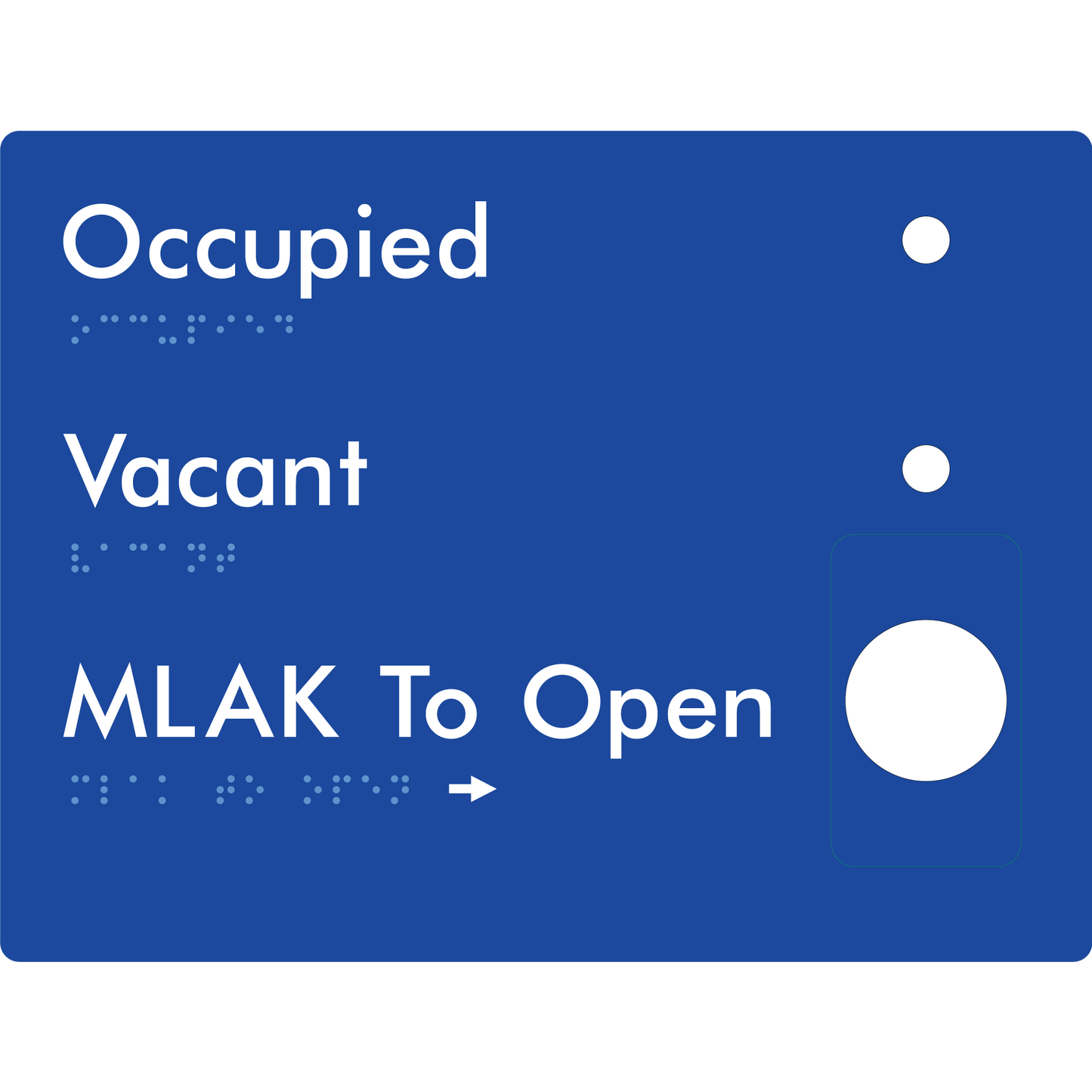 MLAK to Open Plate - Braille Tactile Signs Aust.