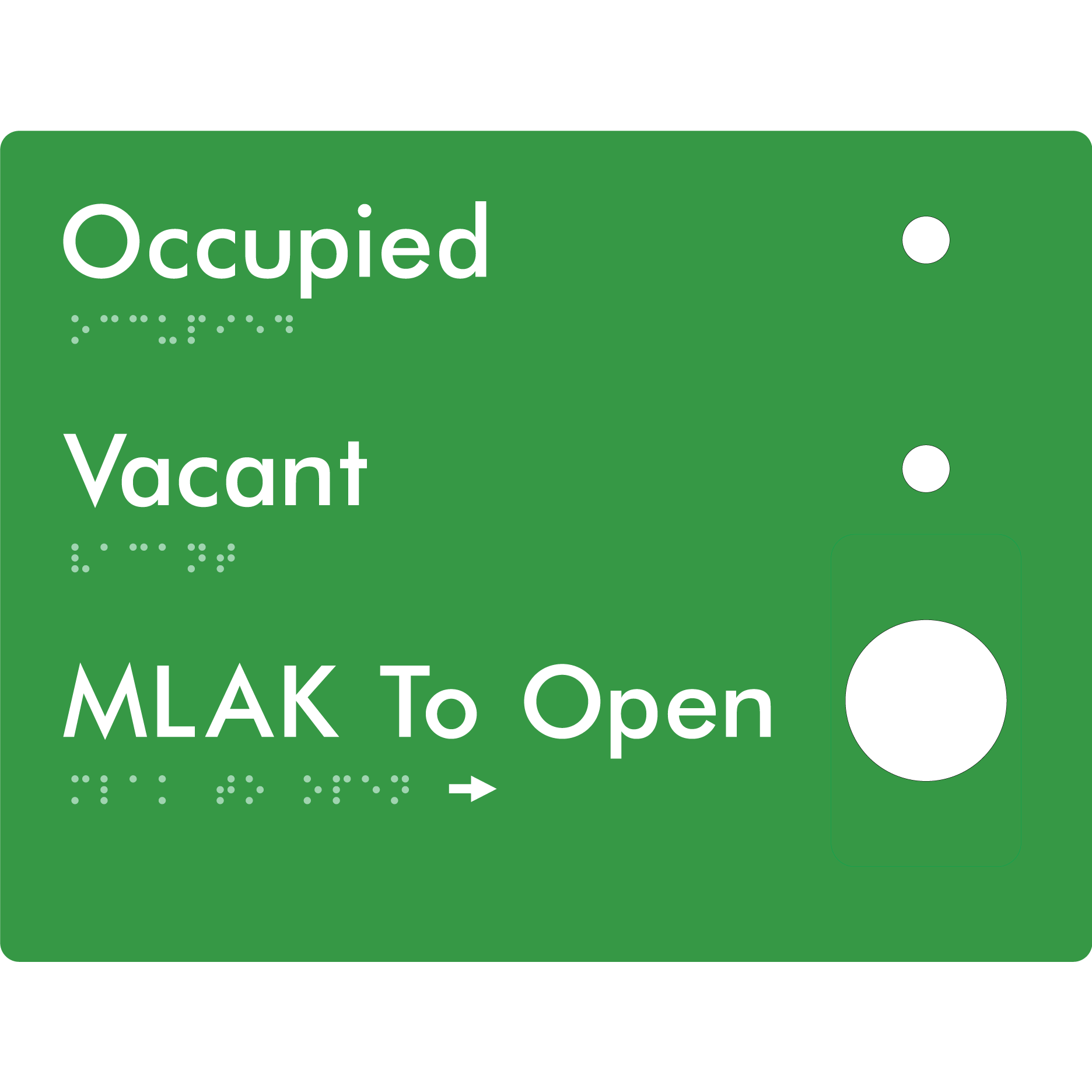 MLAK to Open Plate - Braille Tactile Signs Aust.
