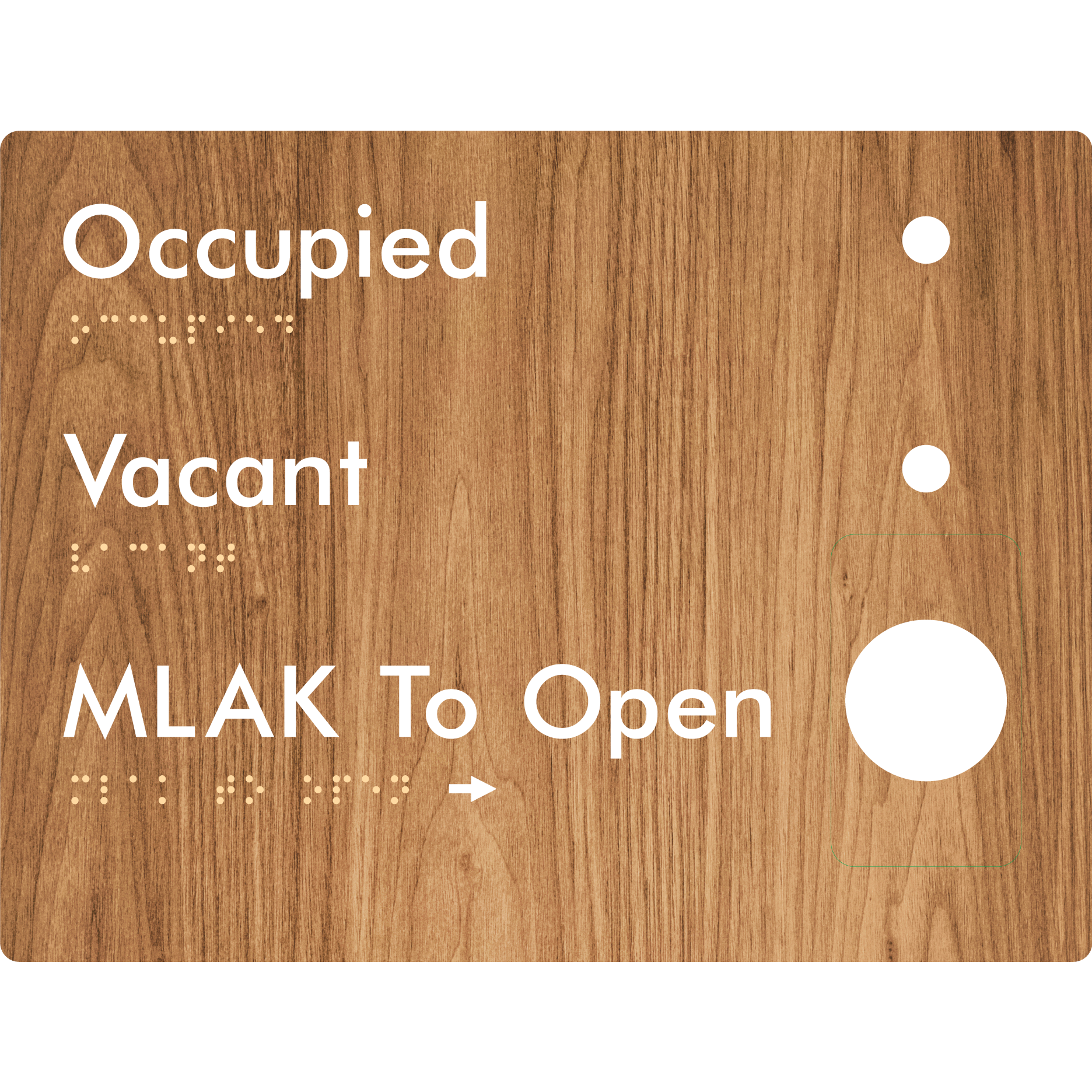 MLAK to Open Plate - Braille Tactile Signs Aust.