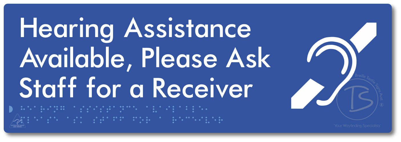 Hearing Assistance Available, Please Ask Staff for a Receiver