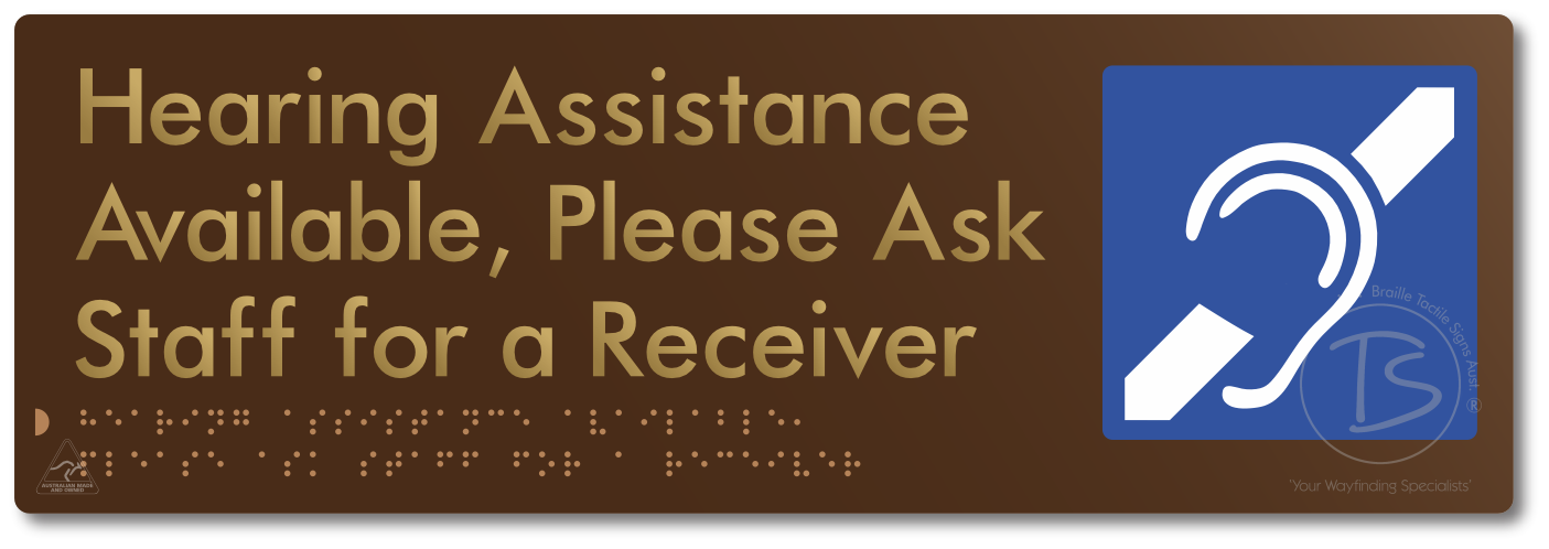 Hearing Assistance Available, Please Ask Staff for a Receiver