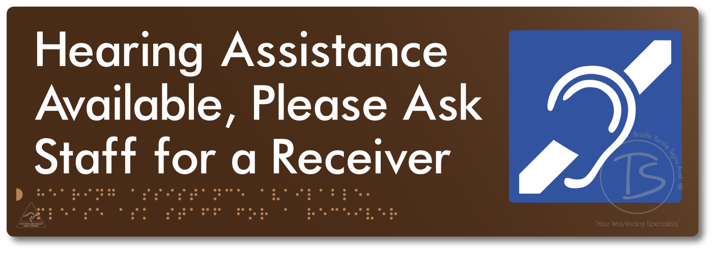 Hearing Assistance Available, Please Ask Staff for a Receiver