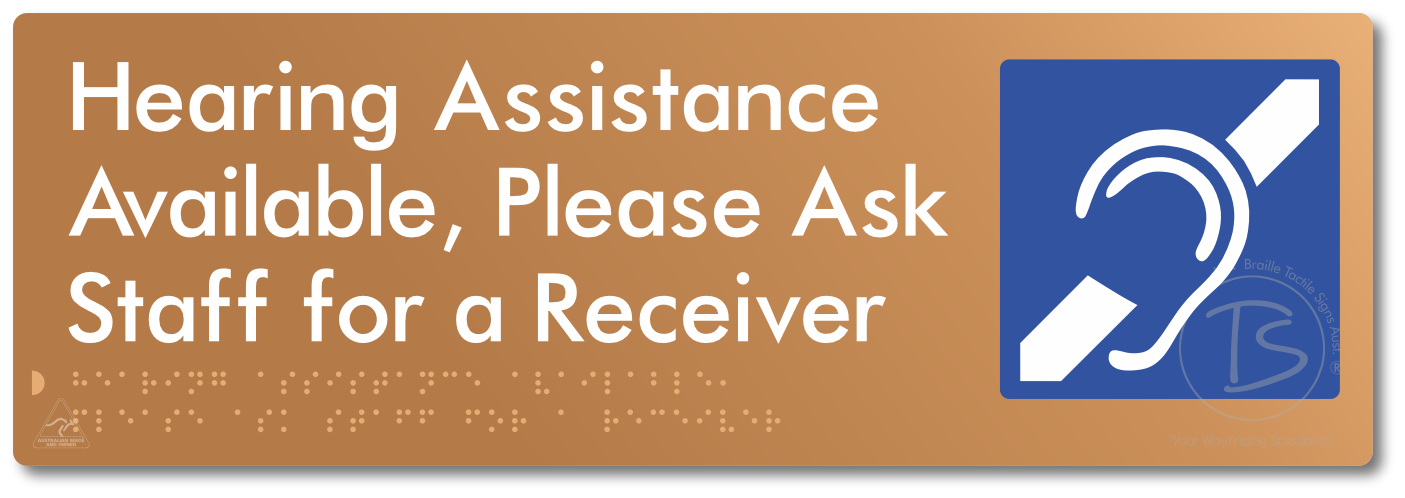 Hearing Assistance Available, Please Ask Staff for a Receiver