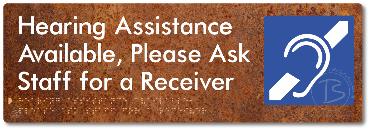 Hearing Assistance Available, Please Ask Staff for a Receiver
